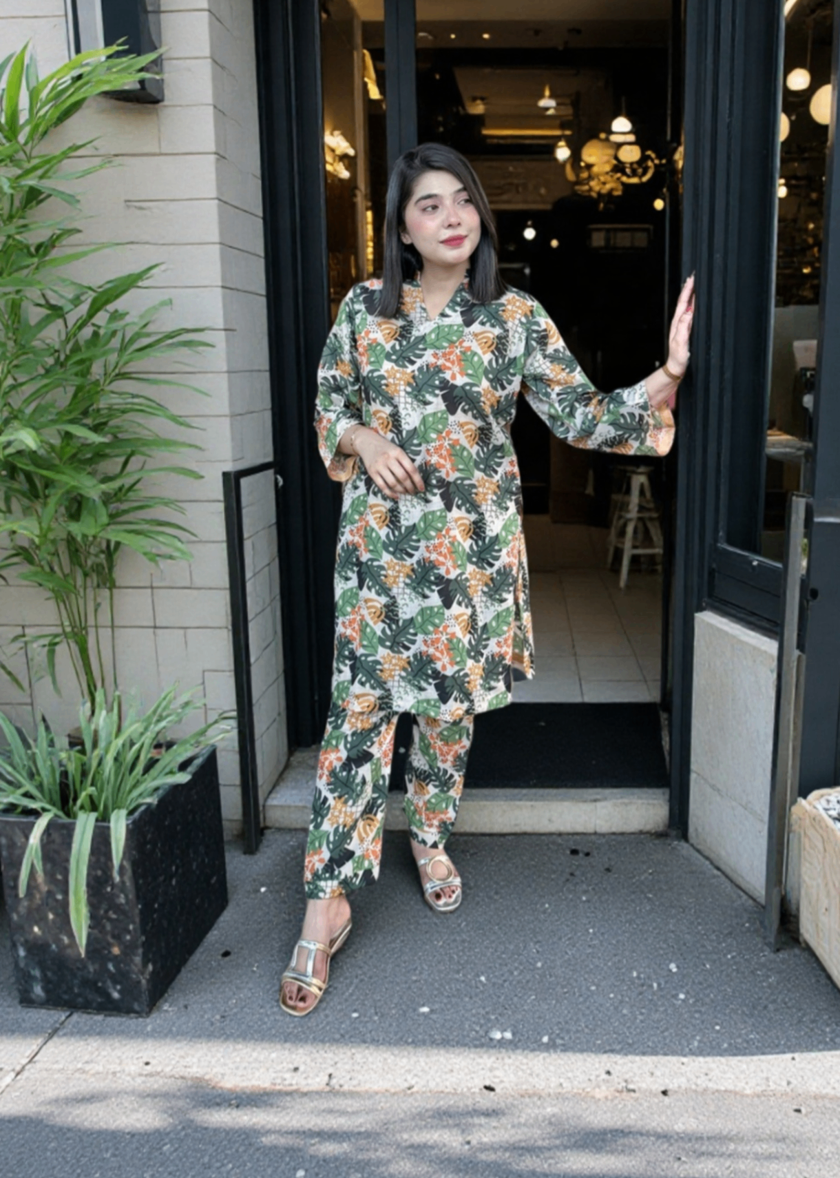 lawn Co Ord Sets in Sage green