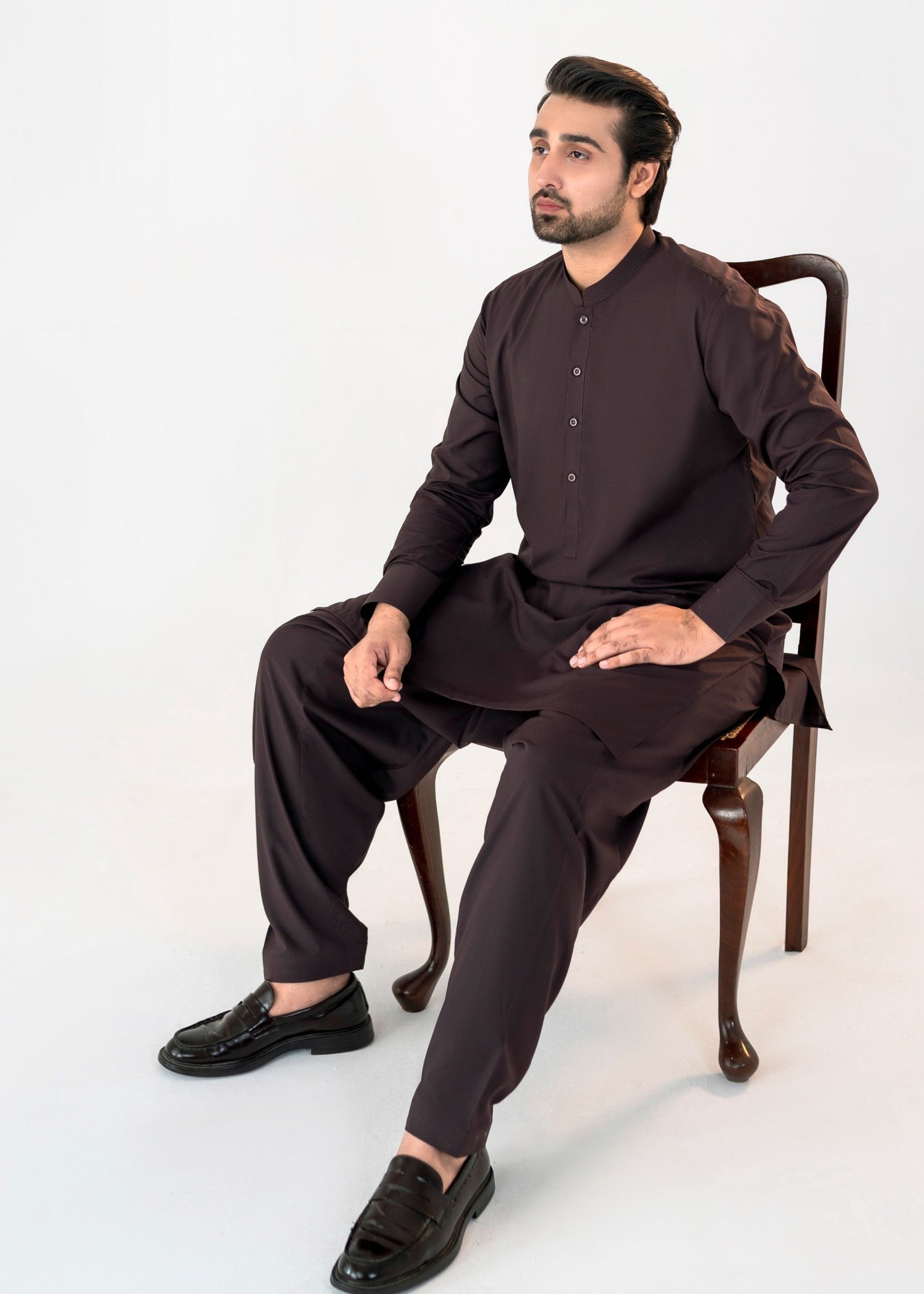 wash & wear Shalwar Kameez in Rosewood
