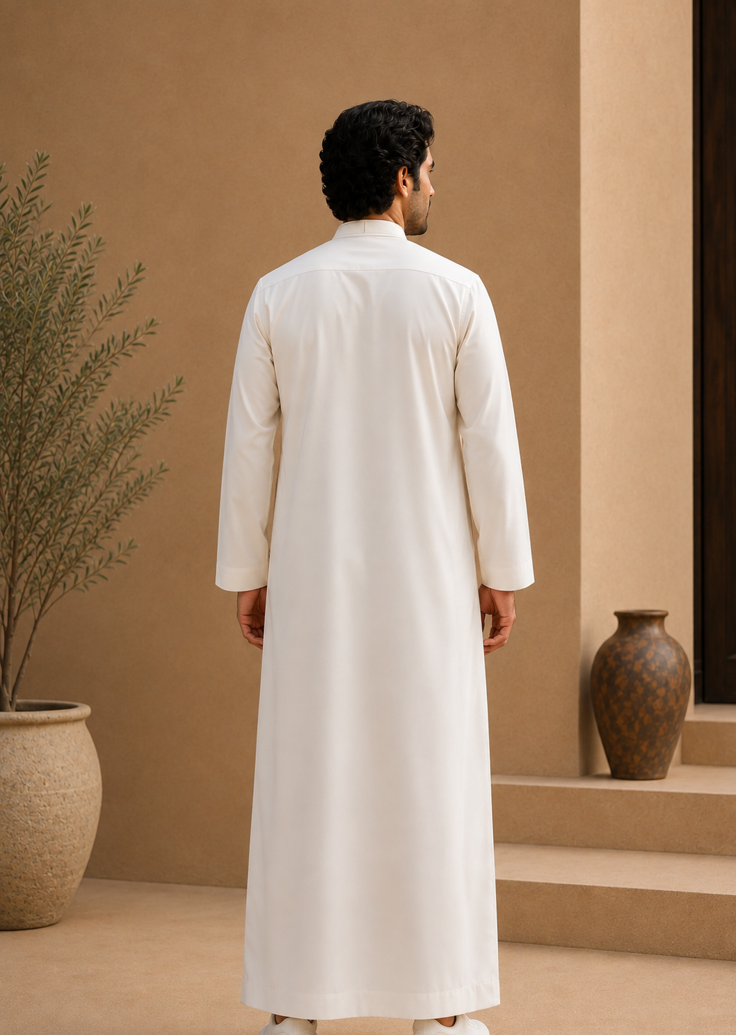 wash & wear Kurta in Cream by Noor E Zehra.Store