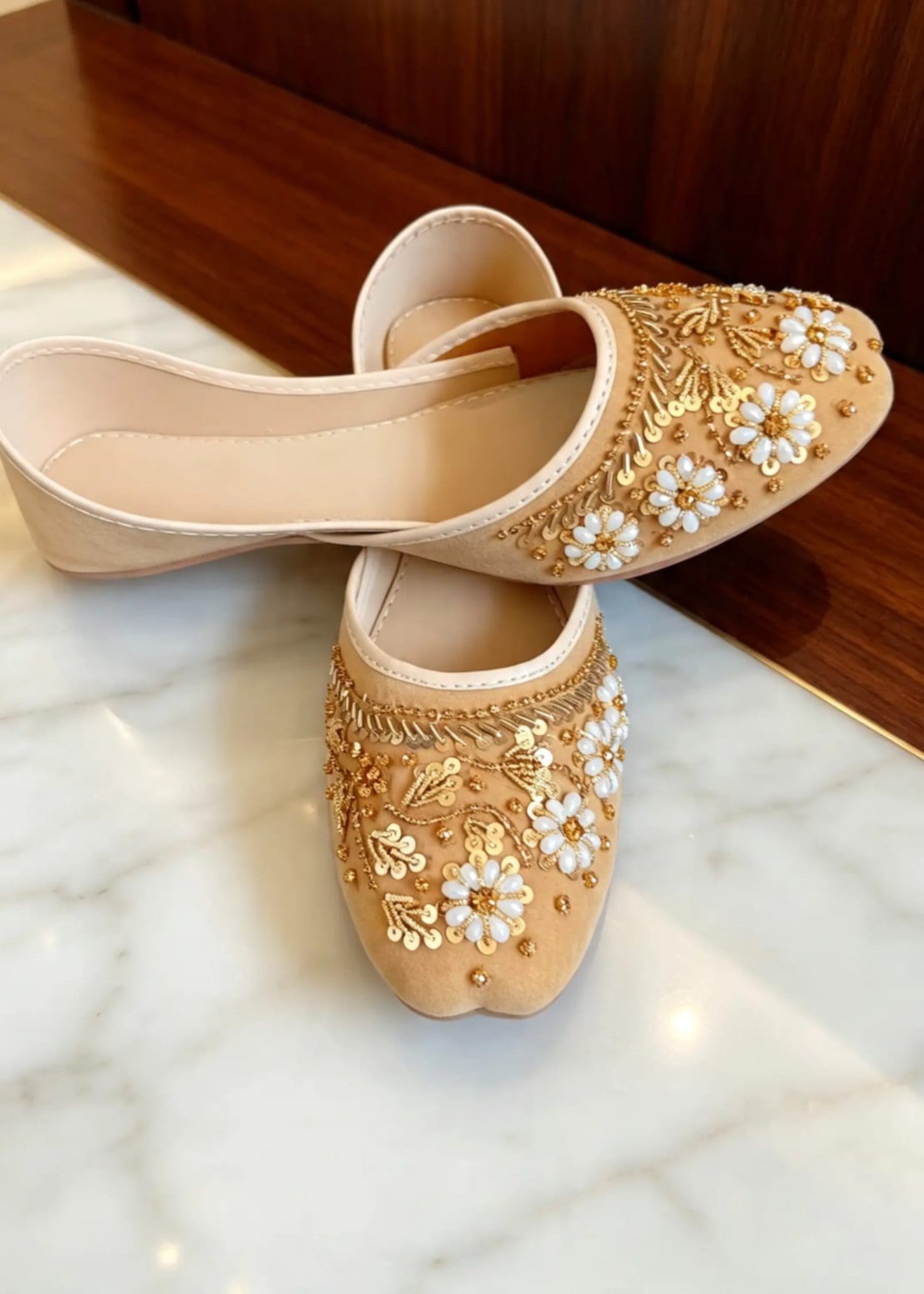 Khussa in Beige by - High Quality Women Khussa DCW4339