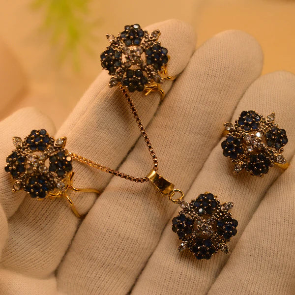 Jewelry Set in Blue Color by - Trendy Women Jewelry Set ODB0672