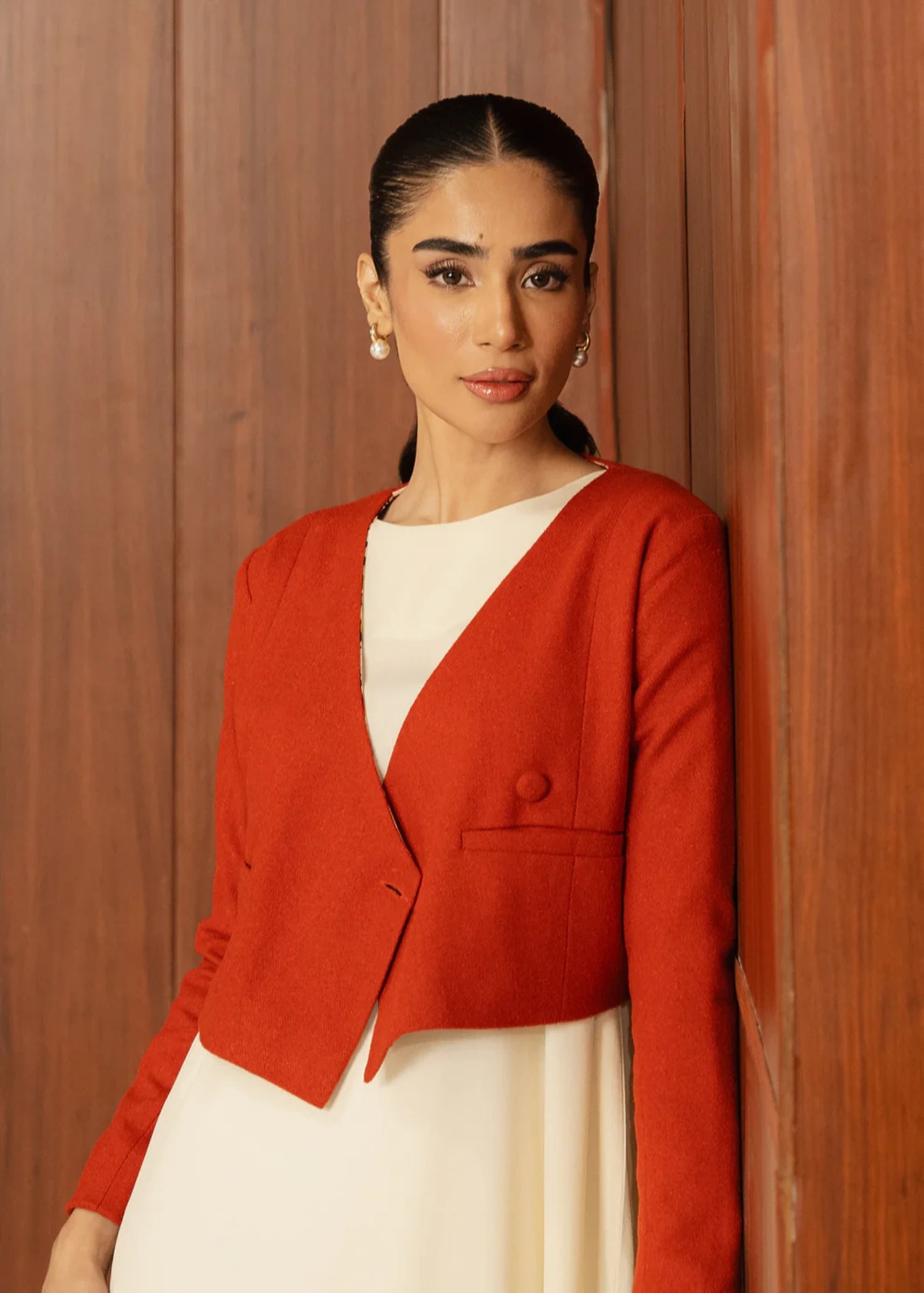 wool Jacket in Red