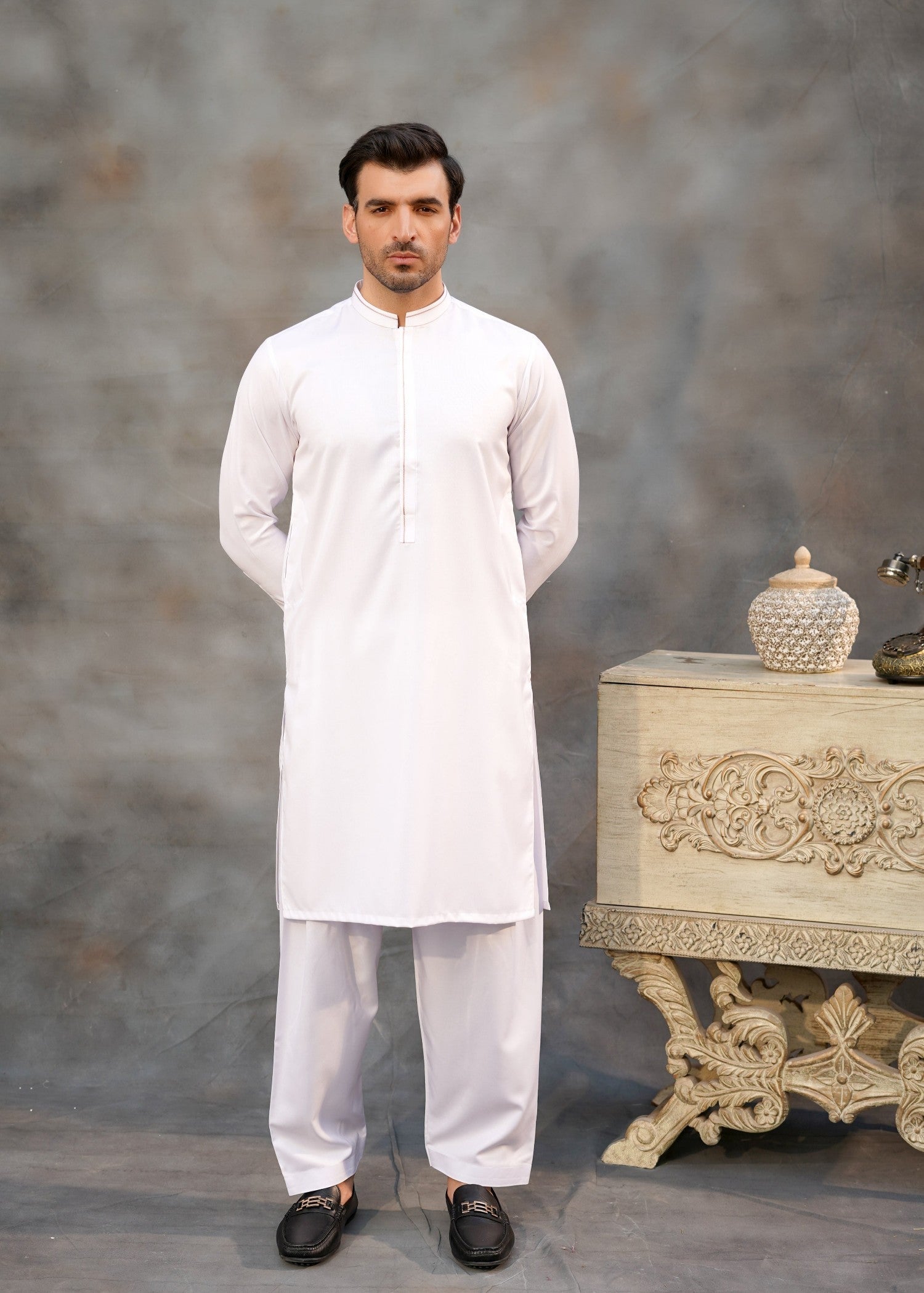 blend boski Kurta Set in White