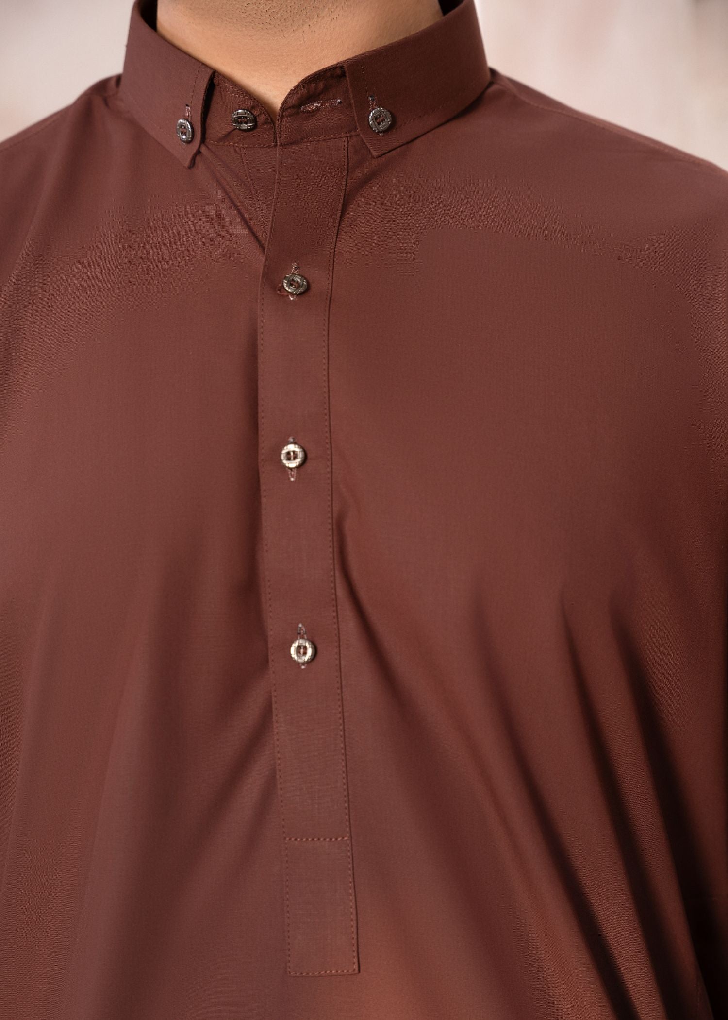 wash & wear Shalwar Kameez in Chocolate brown