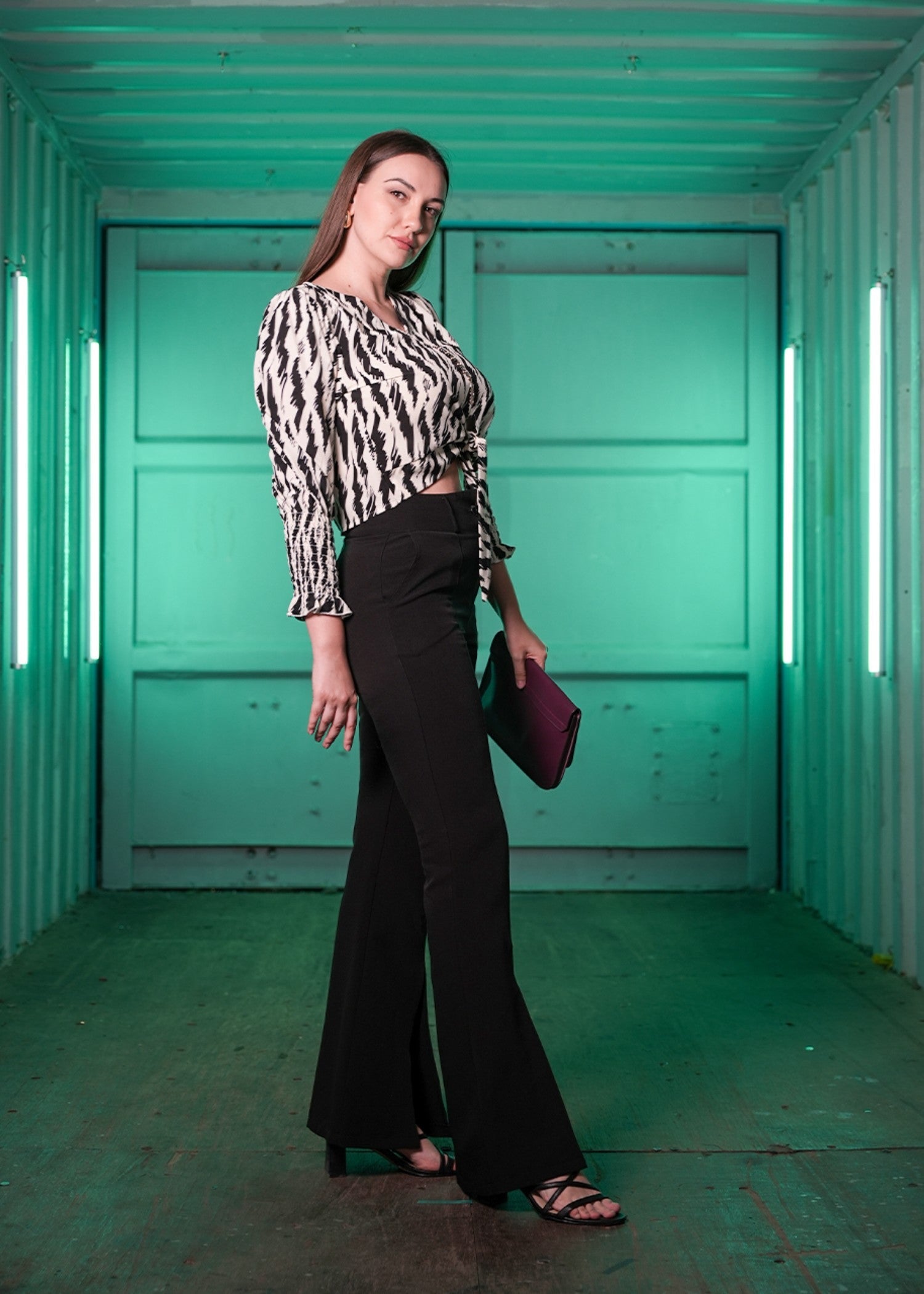 textured wash & wear Blouse in Multi
