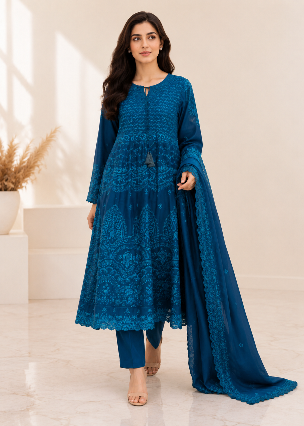 chiffon Maxi in Blue
