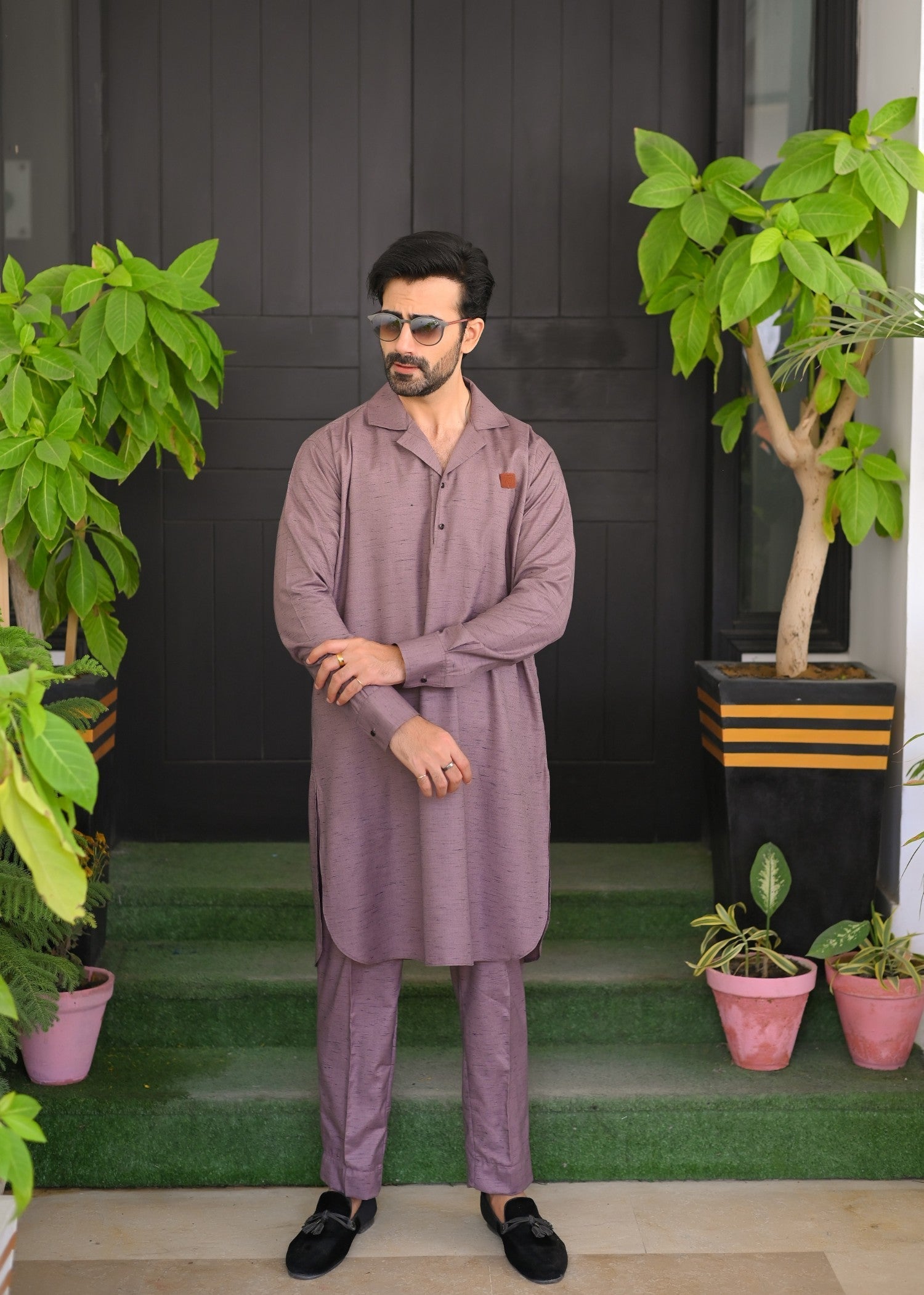 viscose Kurta Set in Mauve