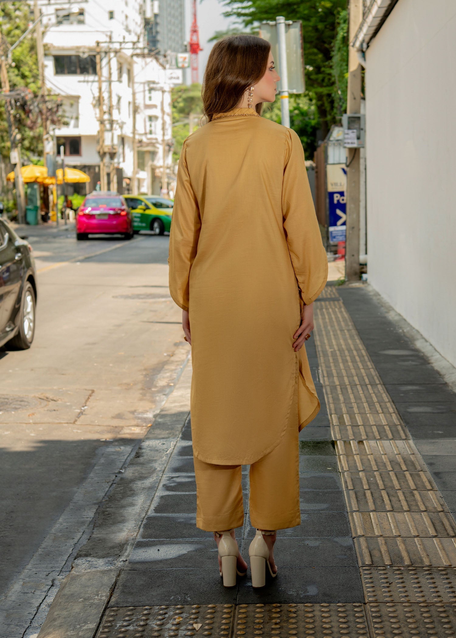cotton Co Ord Sets in Gold