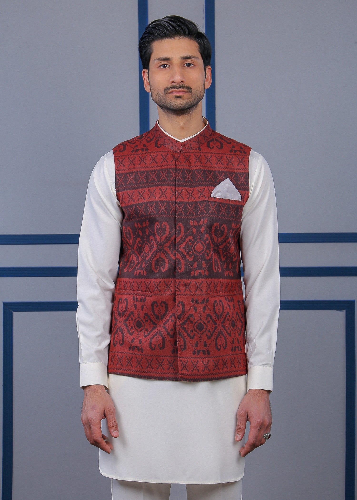 wool Waistcoat in Multi