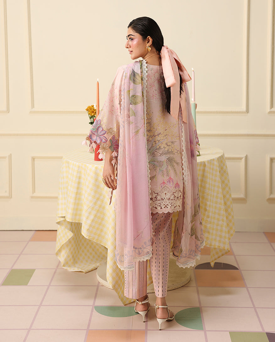 Hemline Soleil Prints Lawn – Berry Creme