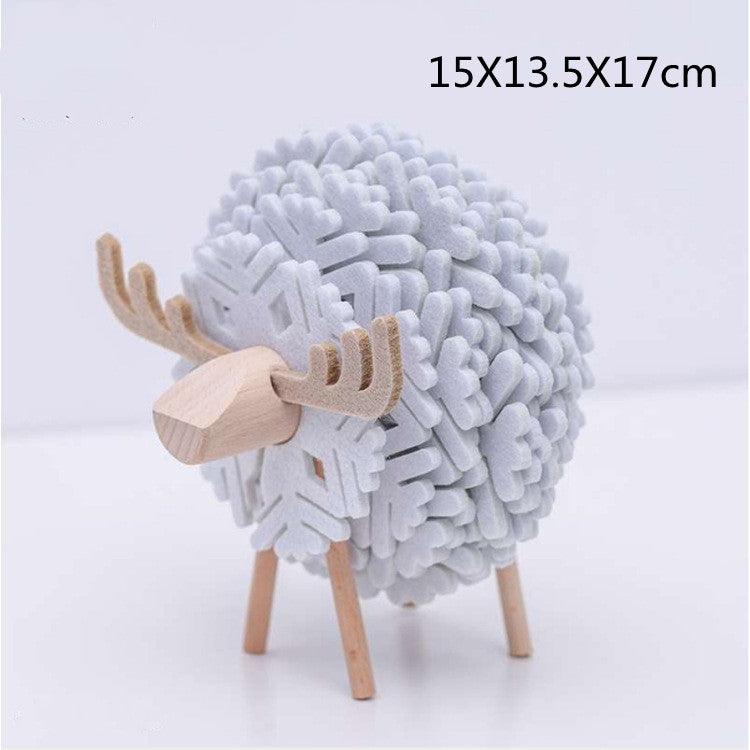 Sheep Elk Anti-Skid Absorbent Insulation Tea Ceremony Felt Coaster Japanese Style Creative Home Office