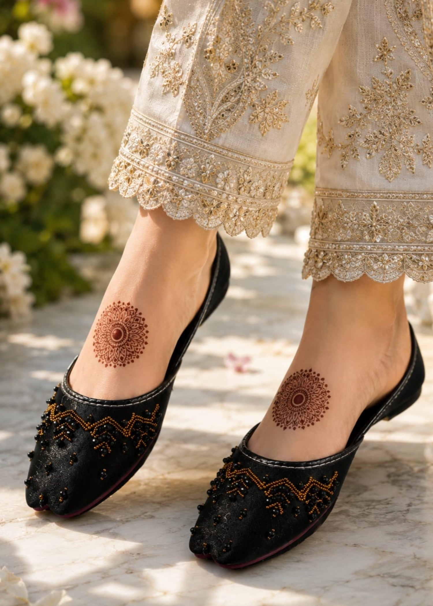 Khussa in Black by - High Quality Women Khussa FHW7450