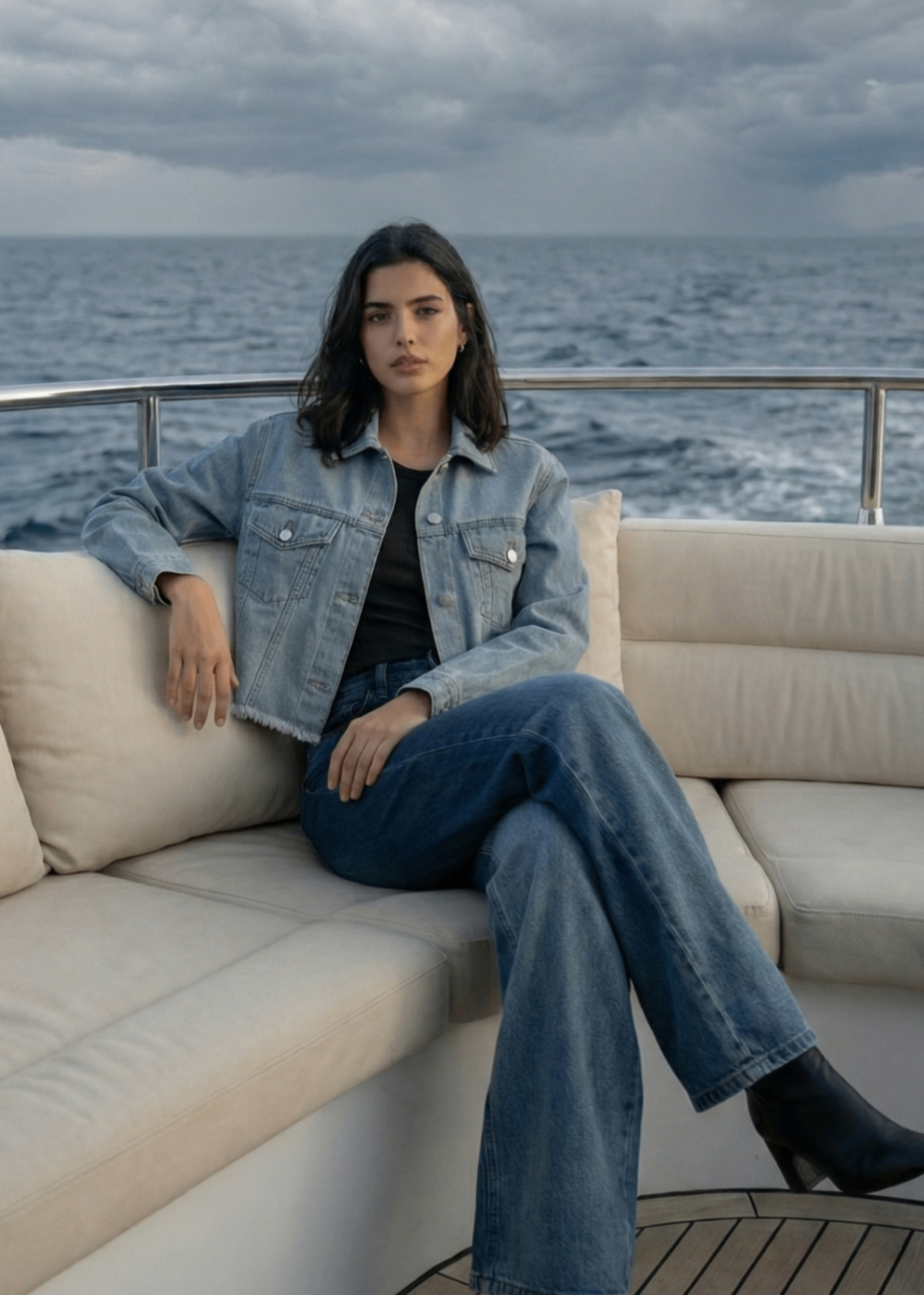 denim Jacket in Ice blue