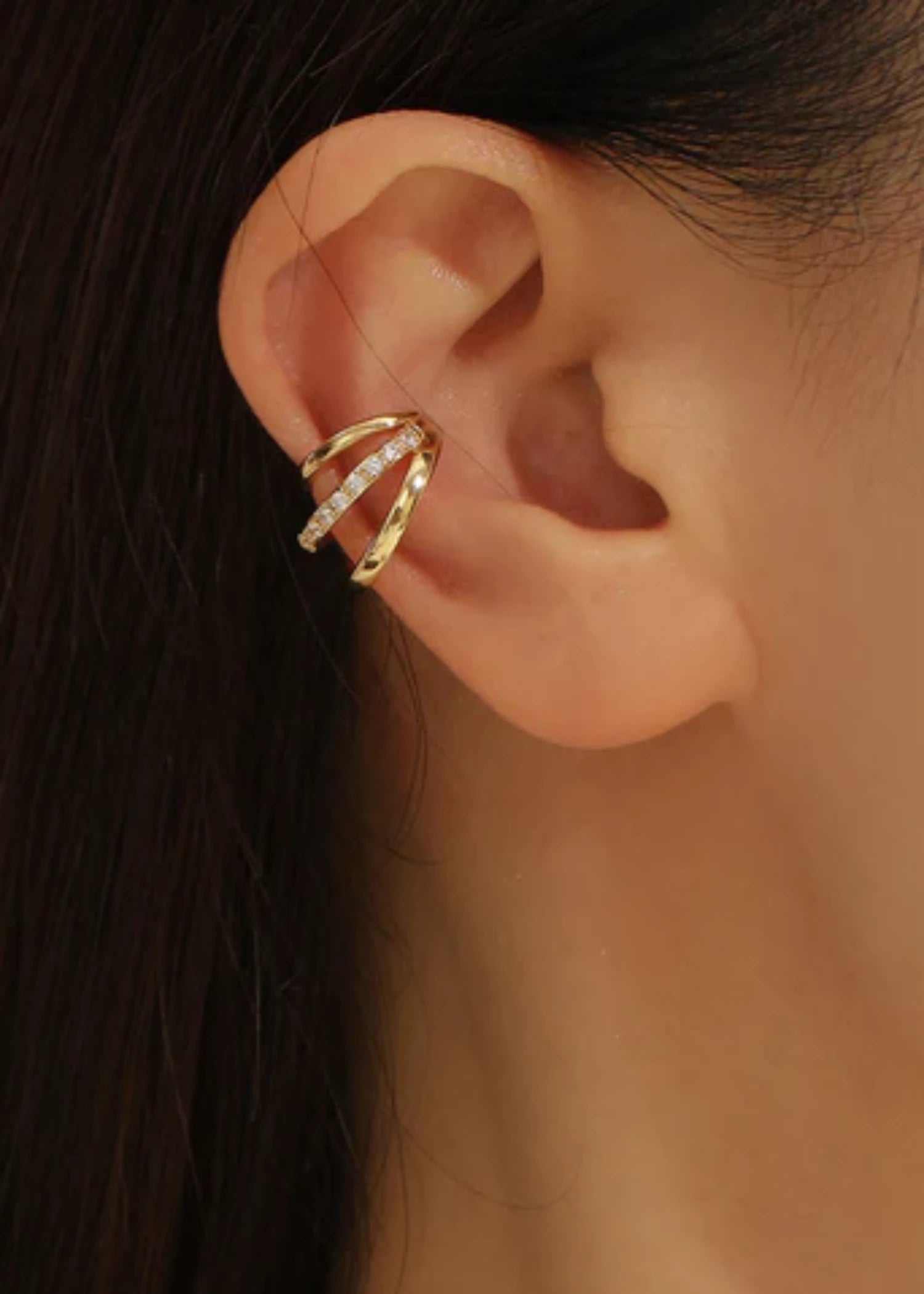 Earrings in Gold Color by - Trendy Women Earrings LIQ3693