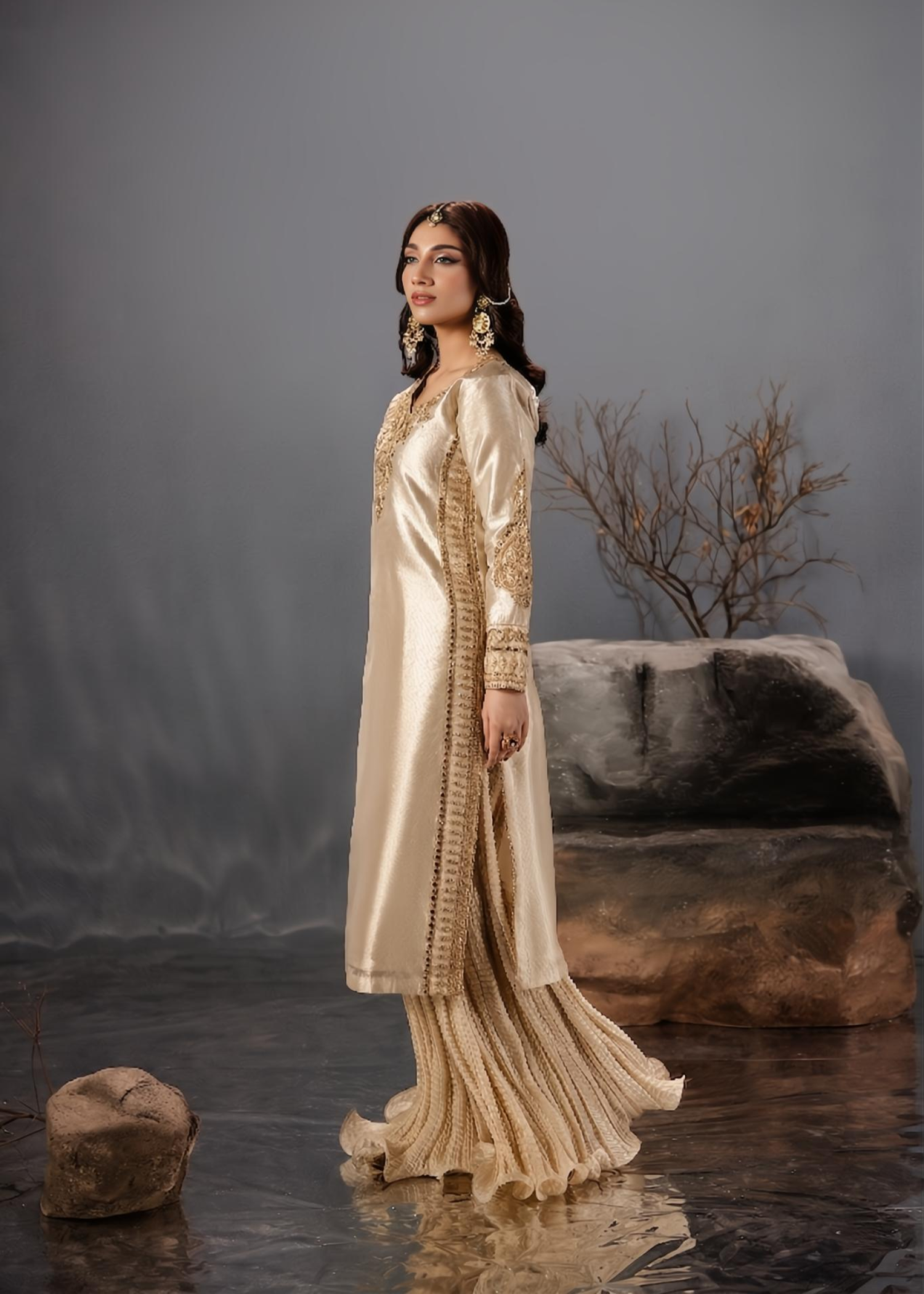 tissue Sharara in Champagne