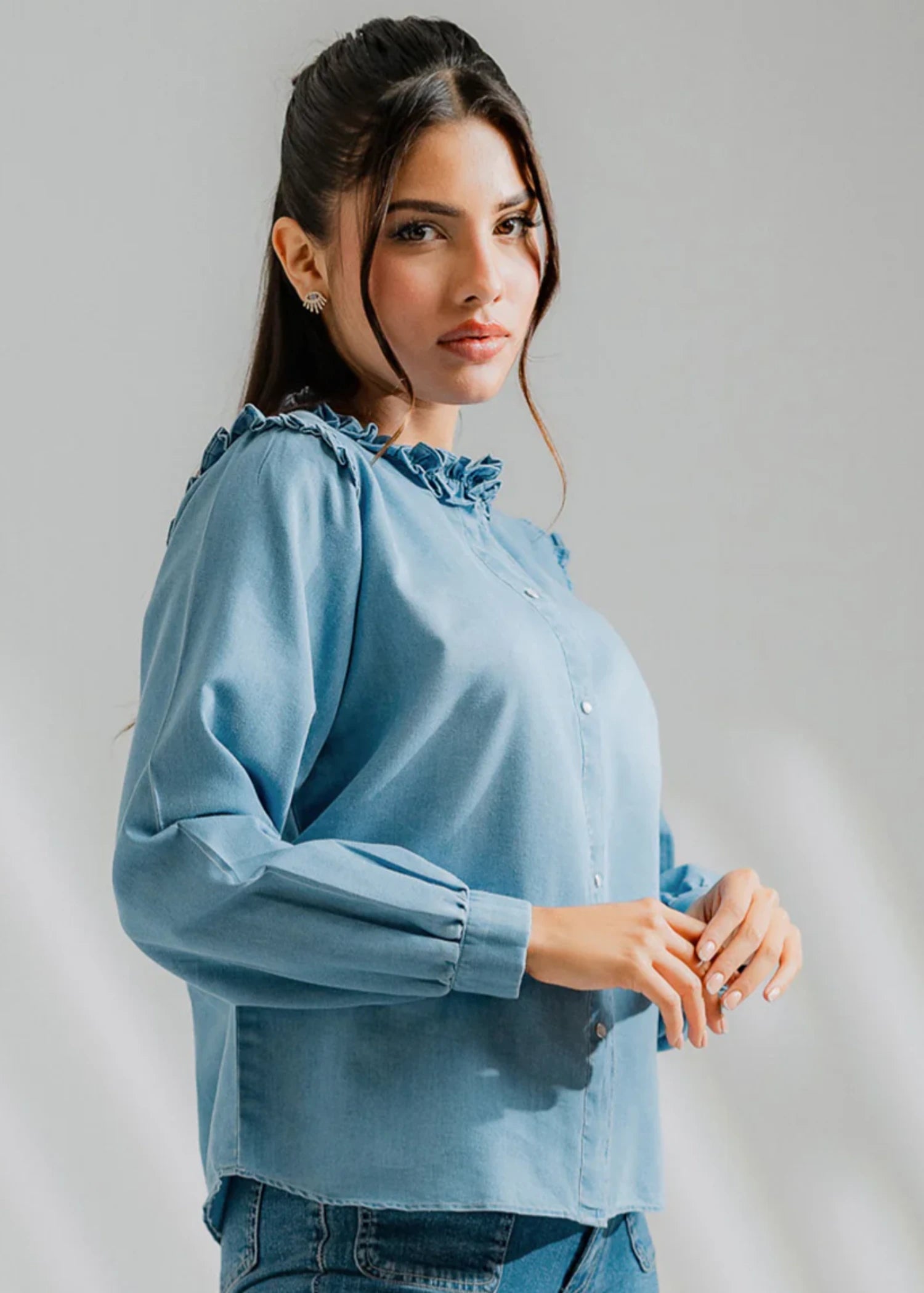 cotton Top in Powder blue
