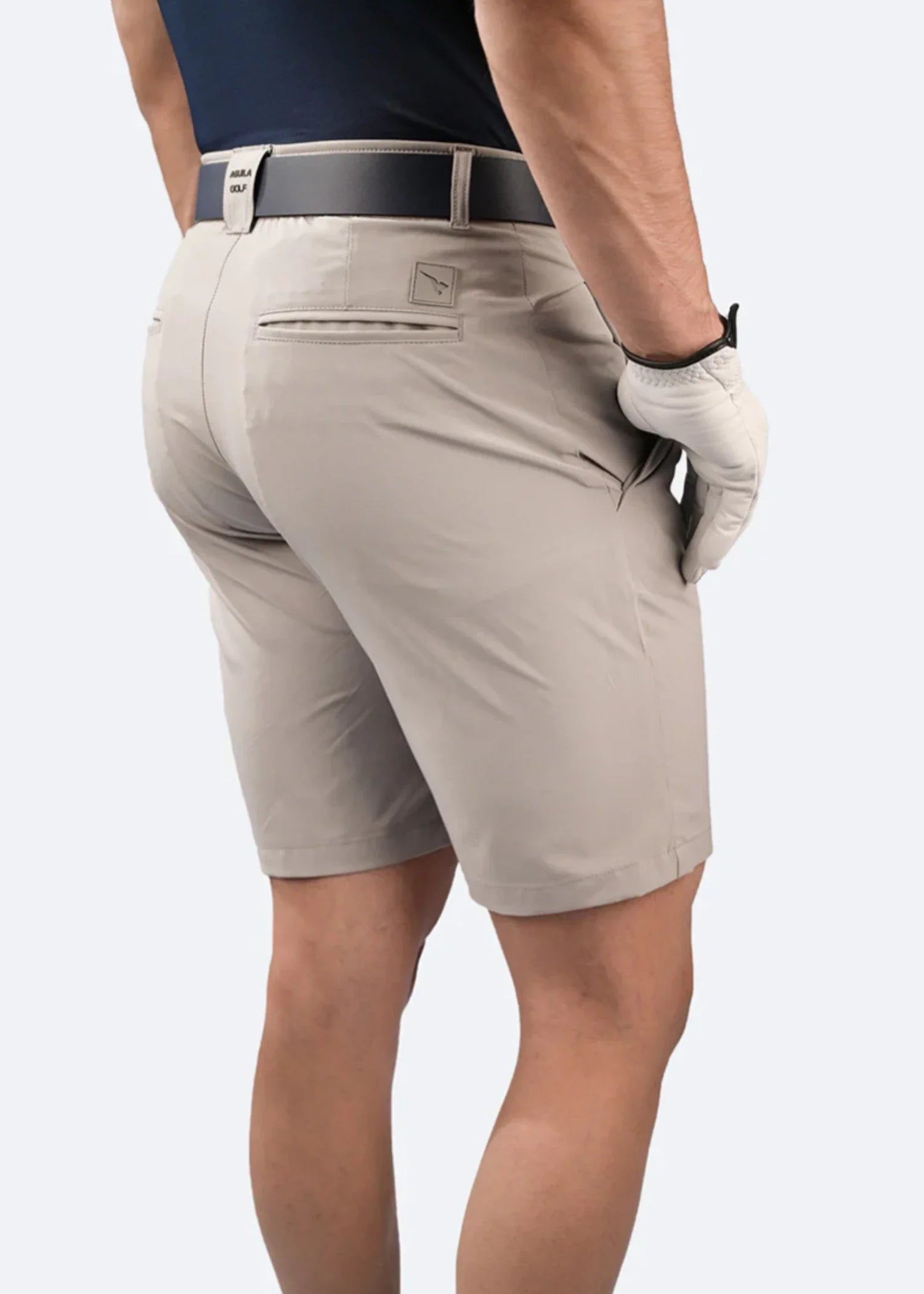 microfiber polyester Shorts in Silver
