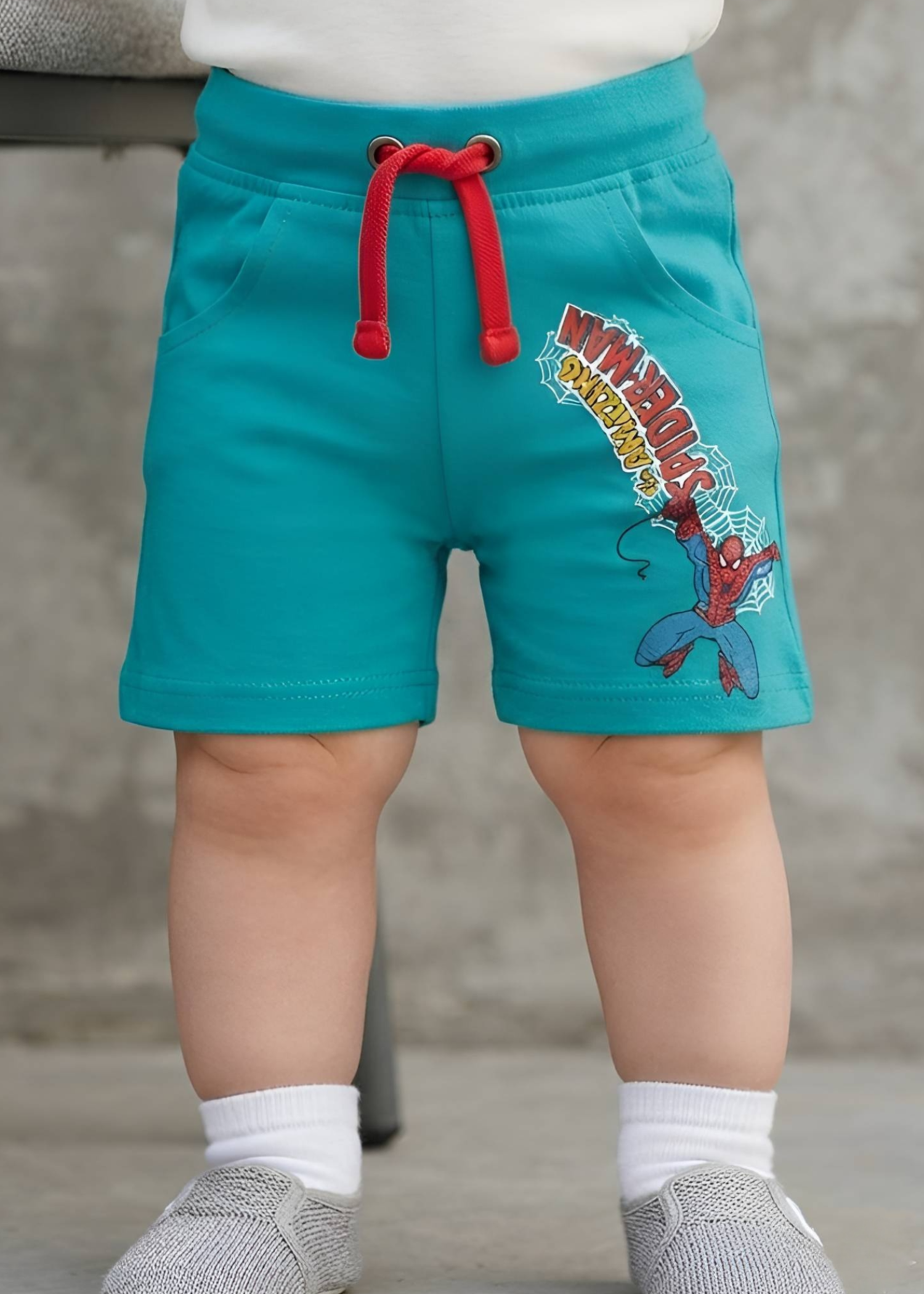 cotton Shorts in Teal