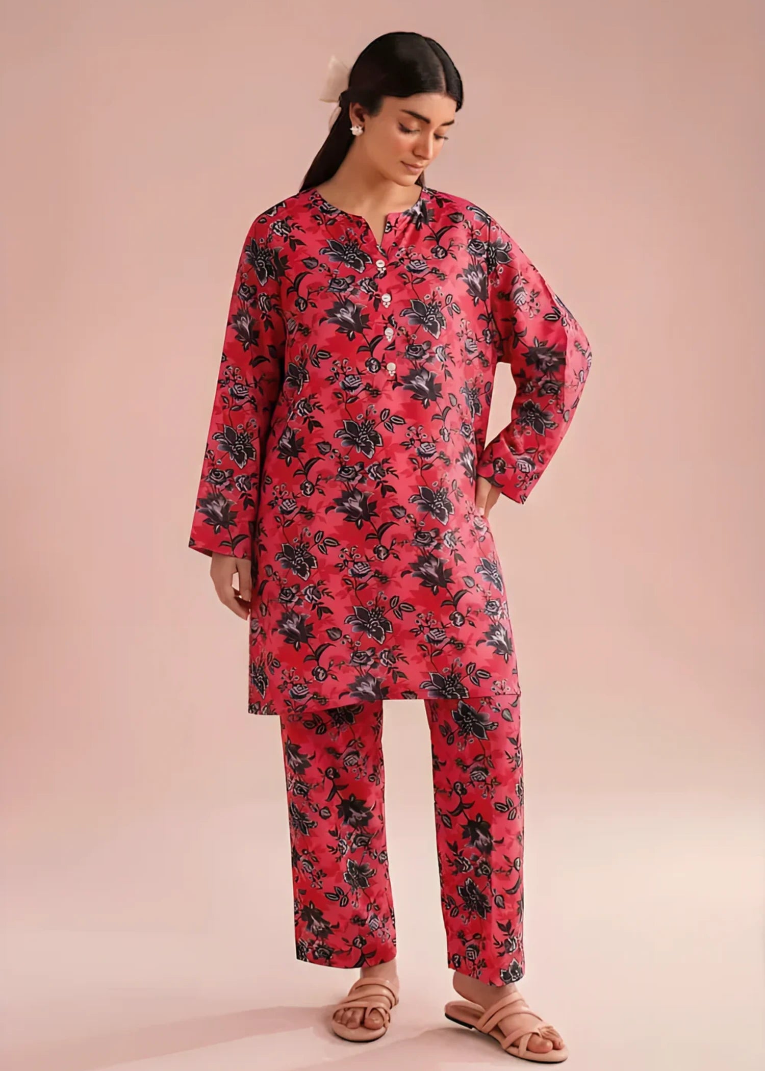 cambric Co Ord Sets in Red