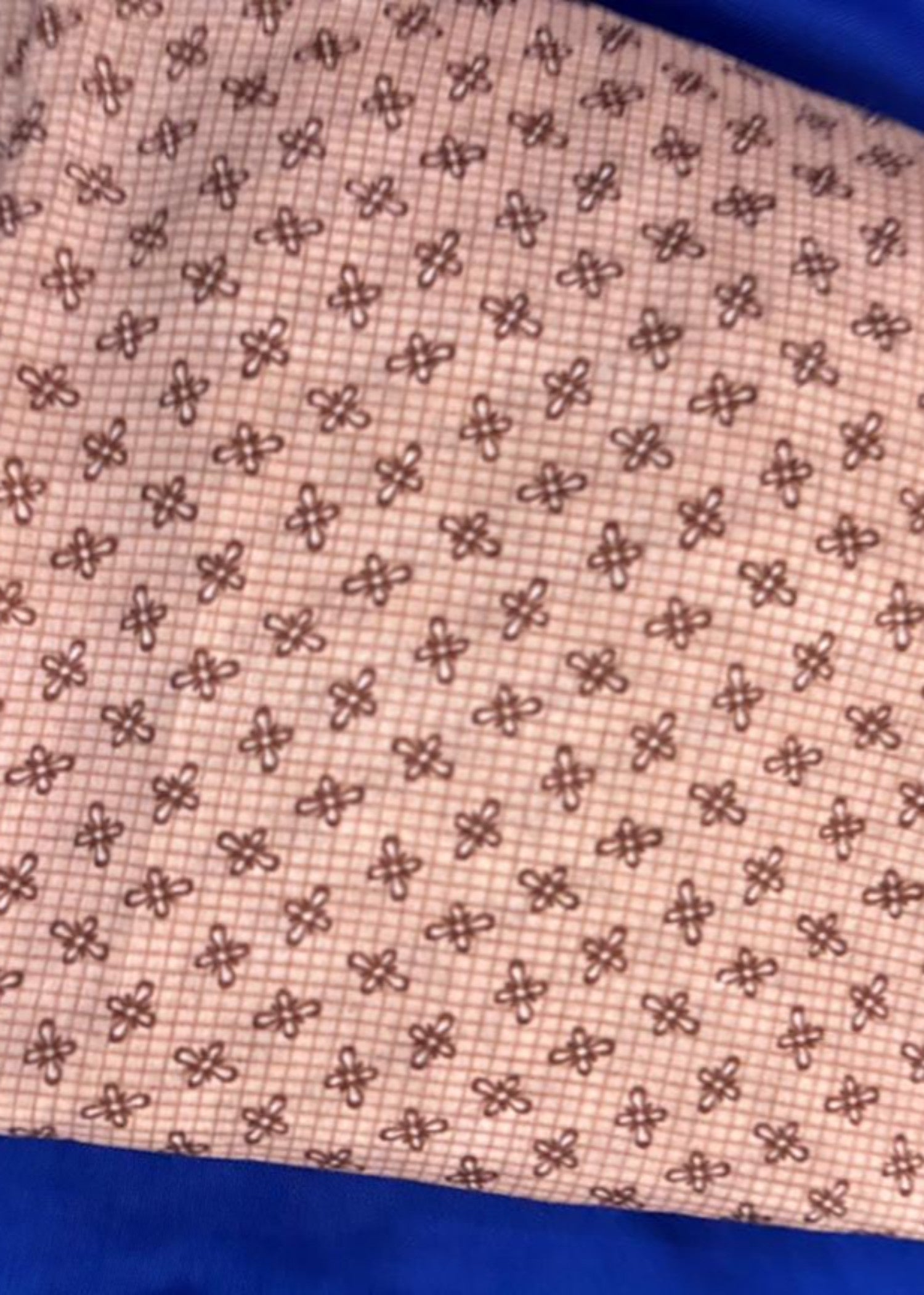 cotton linen Chaddar in Peach pink