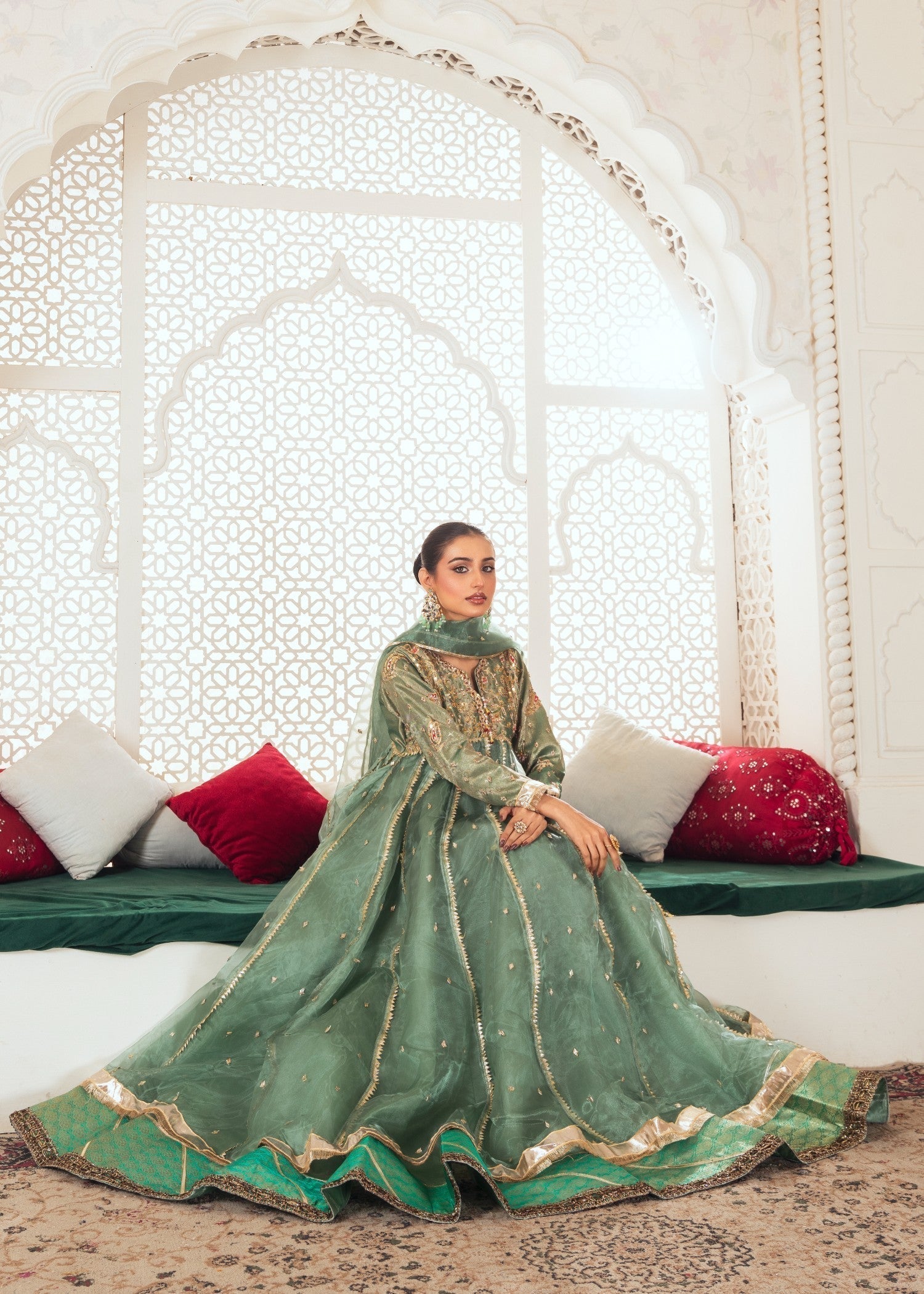 organza Maxi in Green