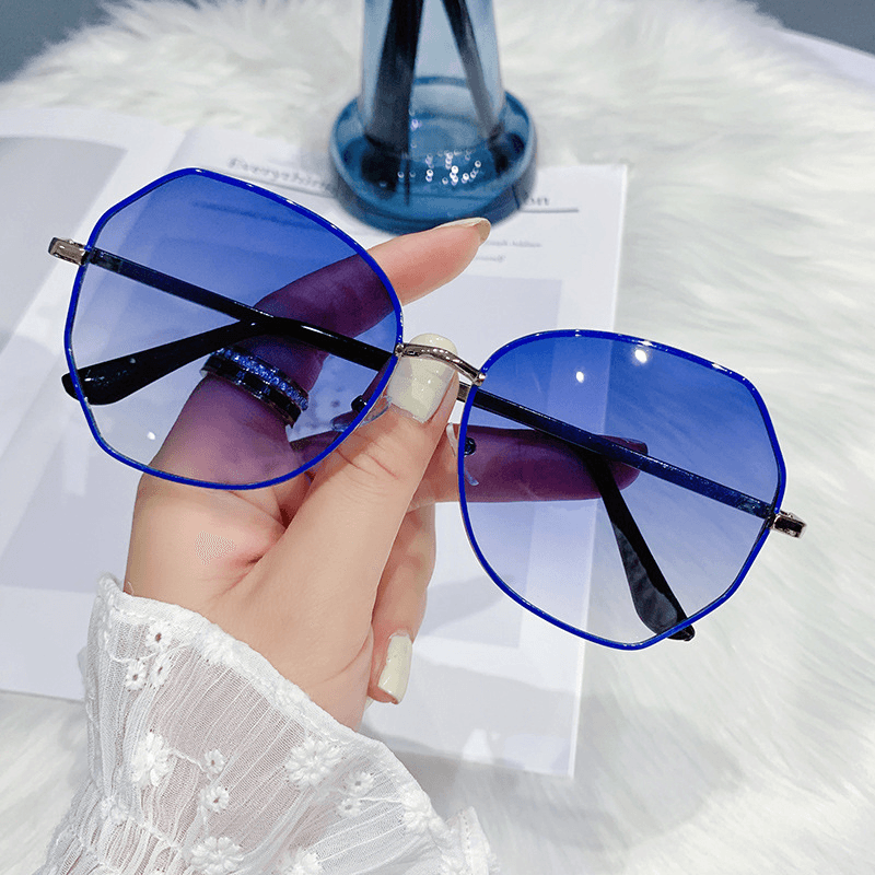 Sunshade Polarized Polygon Large Frame Glasses