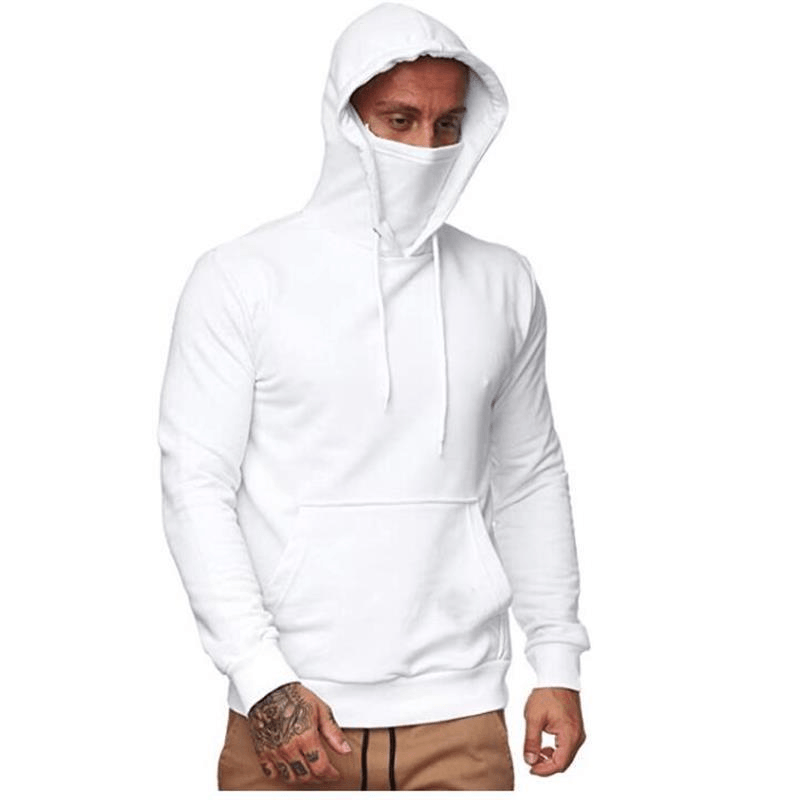 Men'S Solid Color plus Fleece Hoodie Sweatshirt