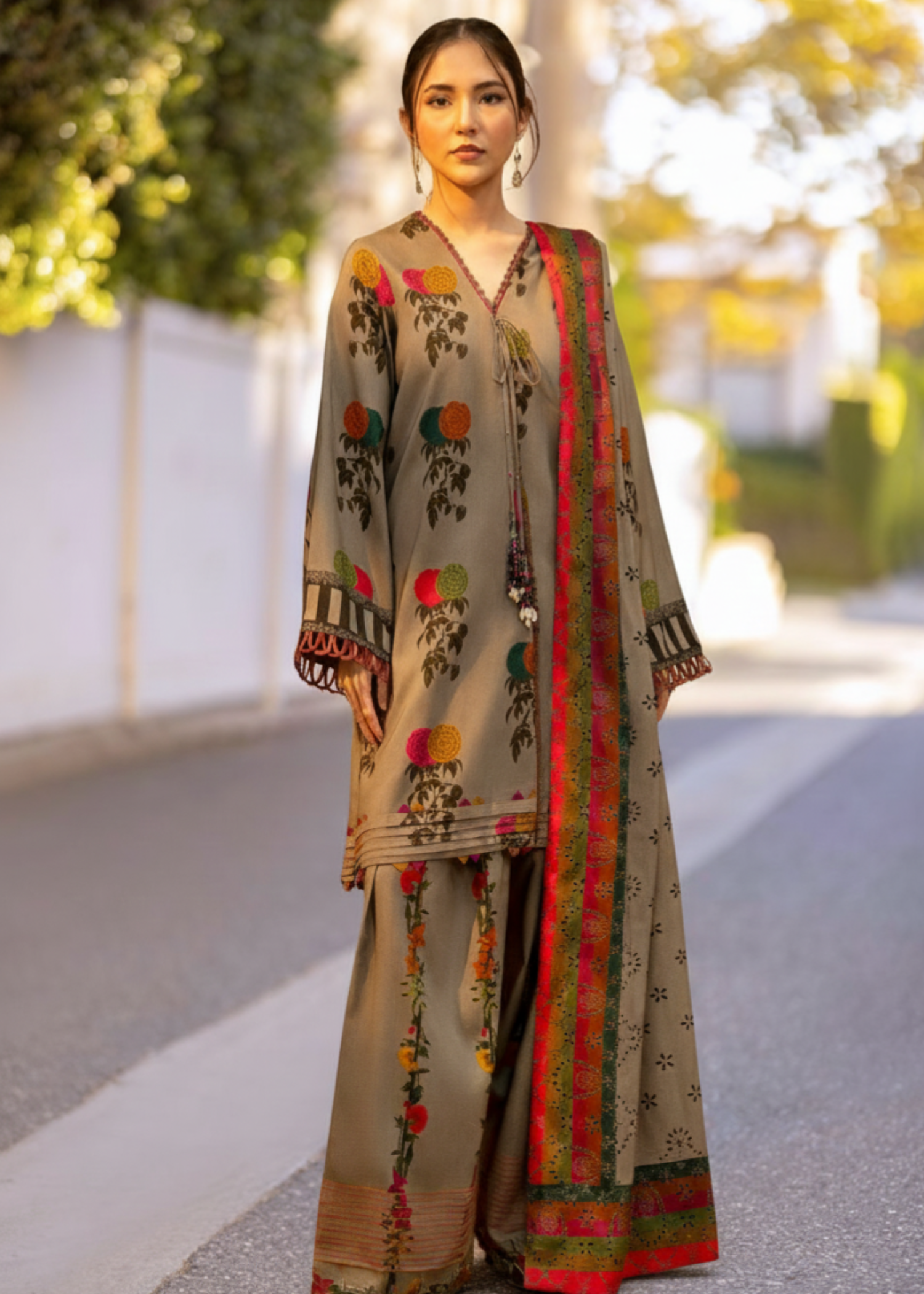 poly grip silk Co Ord Sets in Brown