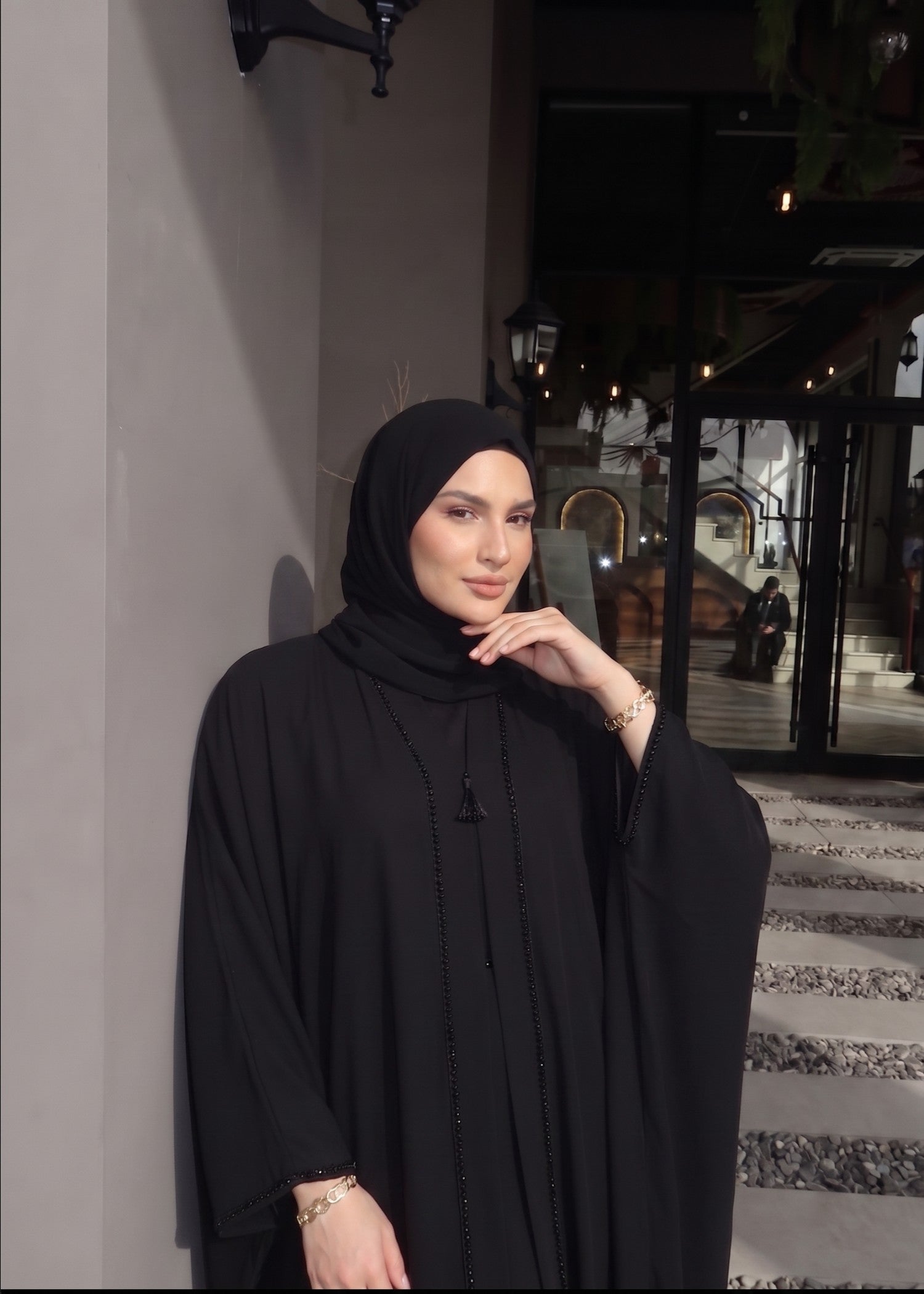 nidha blend Abaya in Black