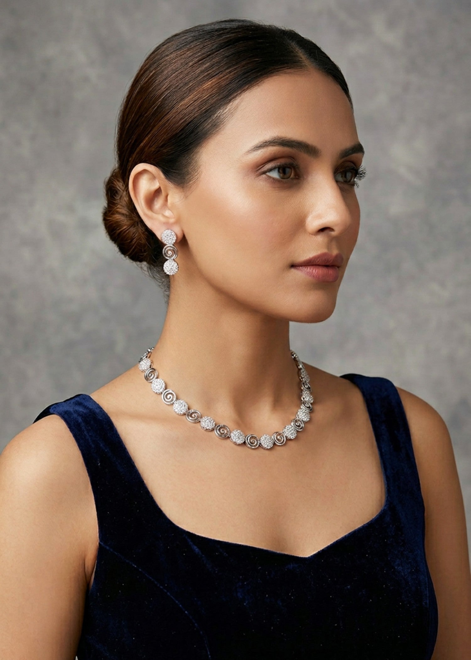 Jewelry Set in Silver Color by - Trendy Women Jewelry Set RYG4907