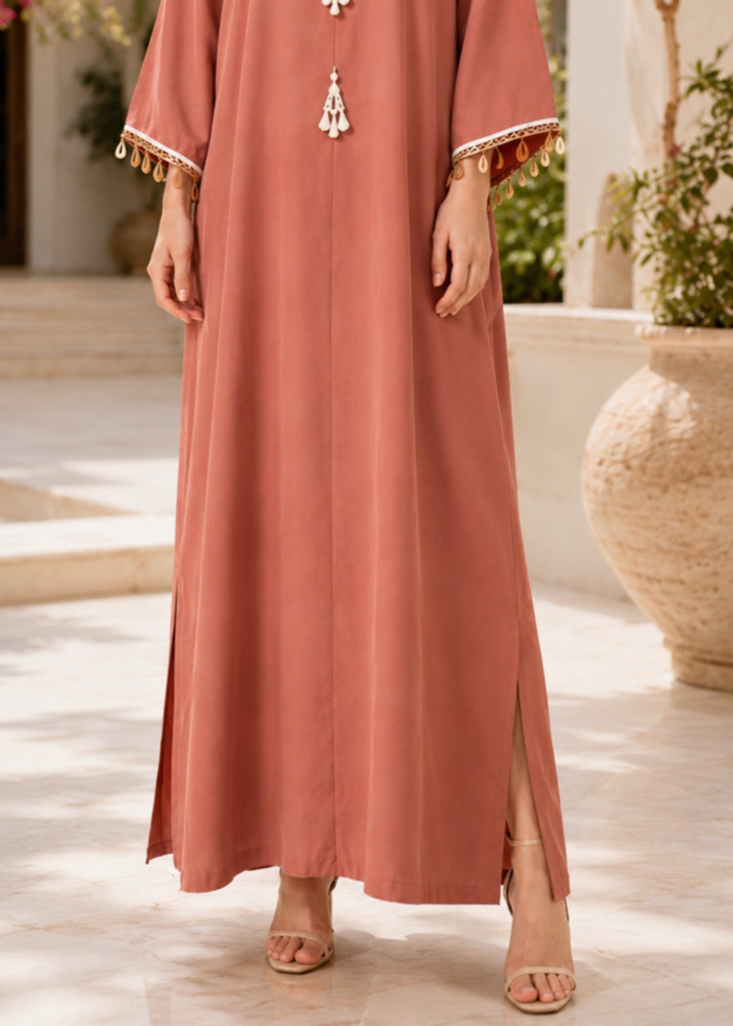 georgette Kaftan in Rosewood
