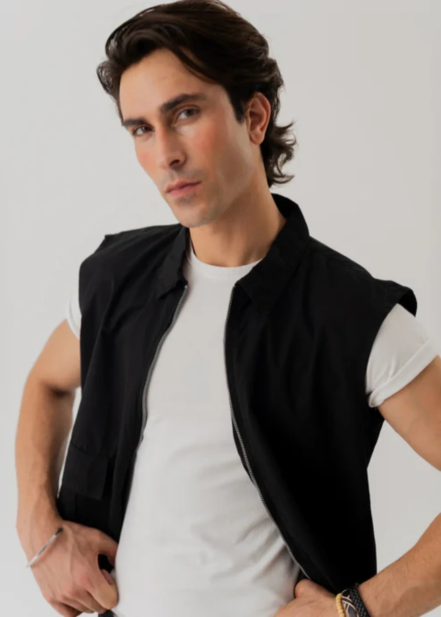 canvas Jacket in Jet black