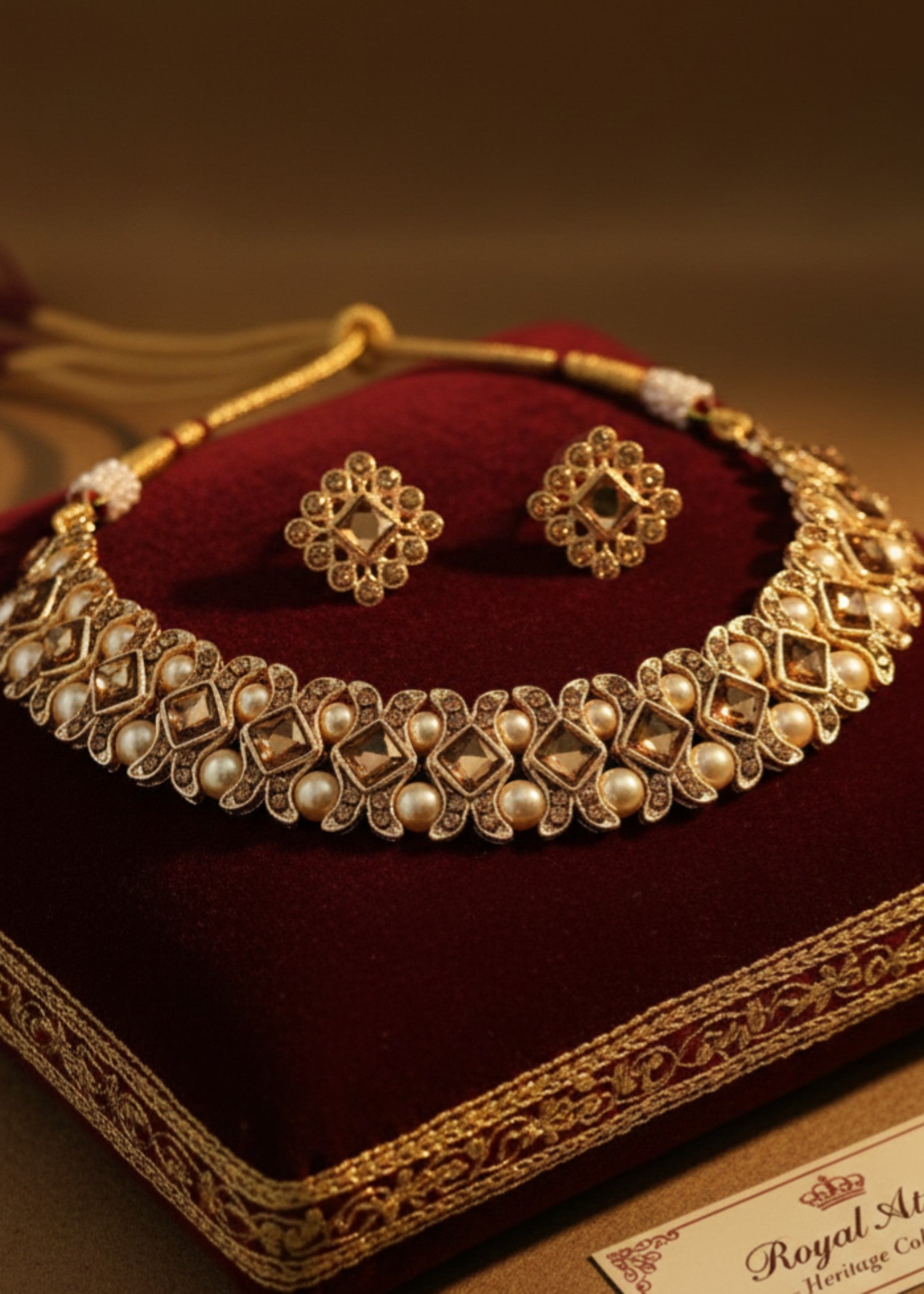 Choker in Champagne Color by - Trendy Women Choker SQB6771