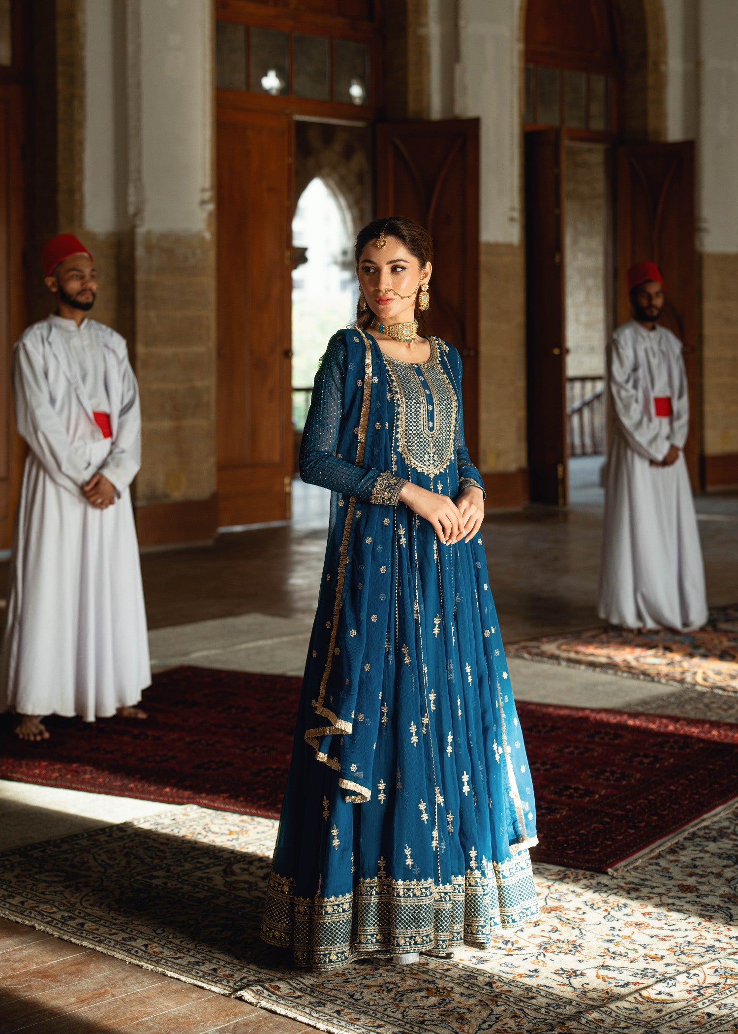 chiffon Maxi in Sapphire blue