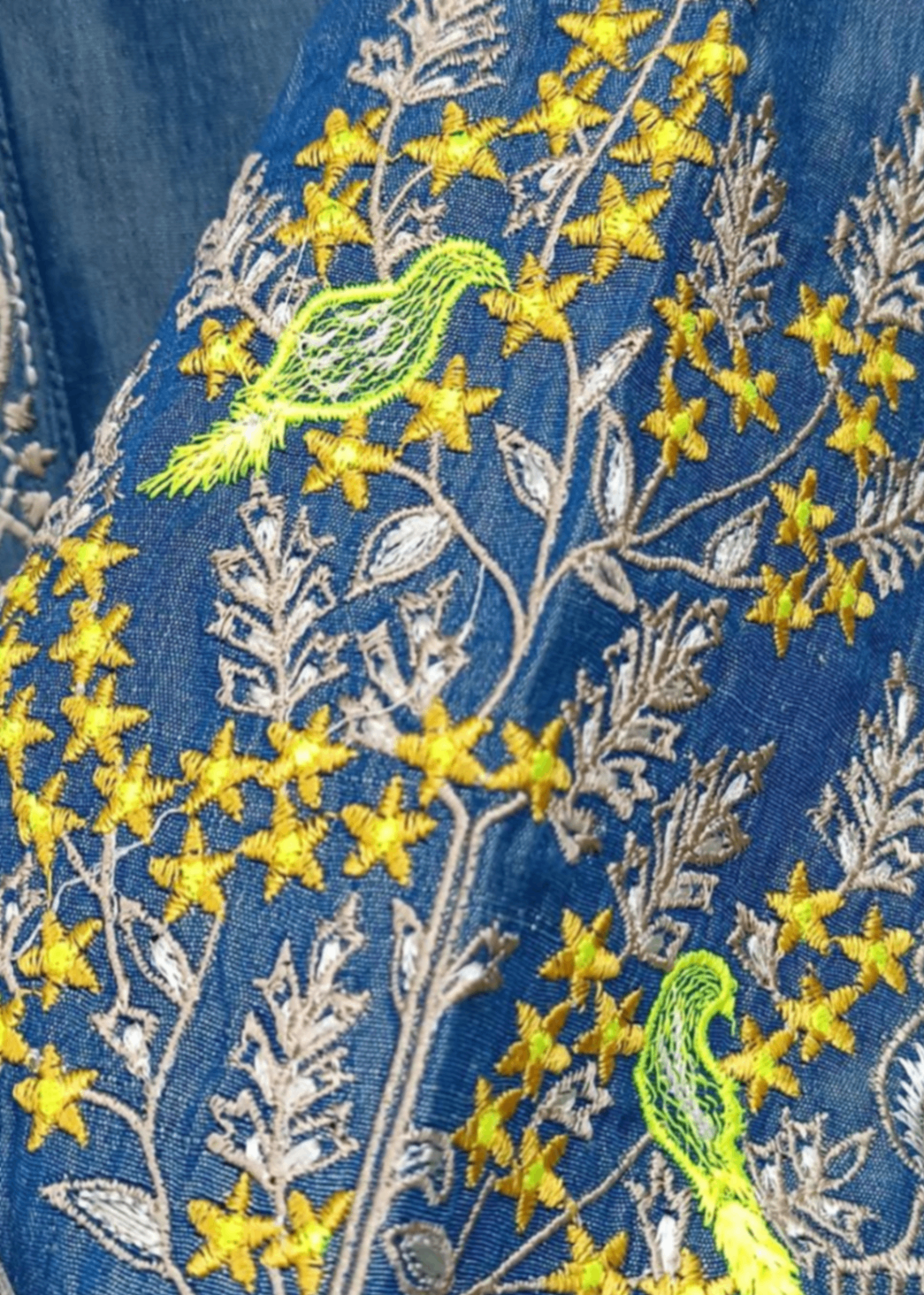 cotton silk Kurta Set in Dodger blue