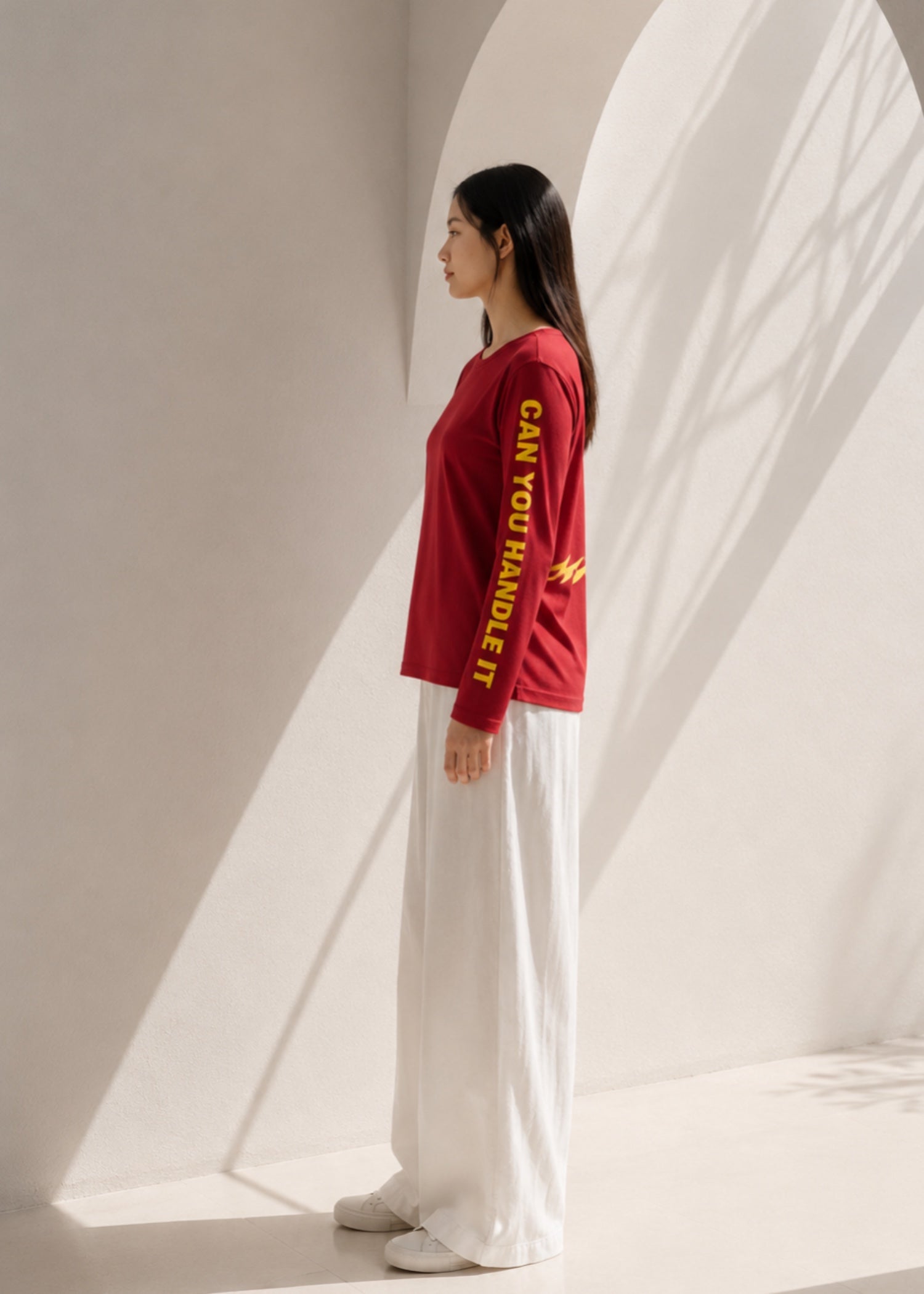 cotton jersey T Shirt in Red