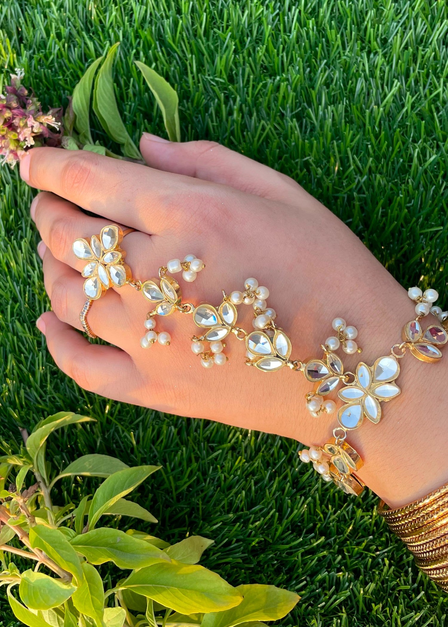 Bracelet in Pearl white Color by - Trendy Women Bracelet ICK4552