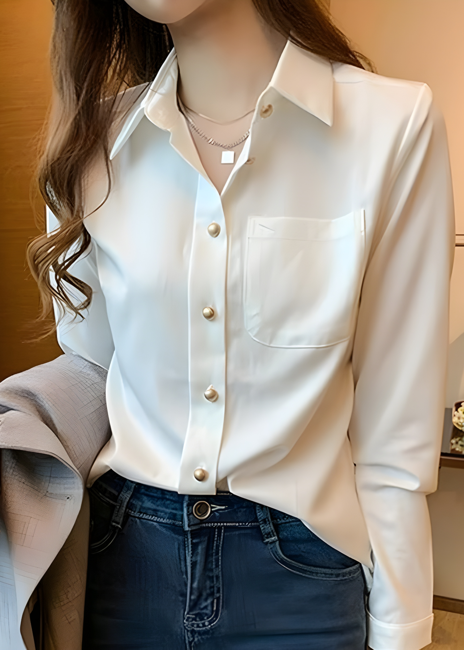chiffon Top in White