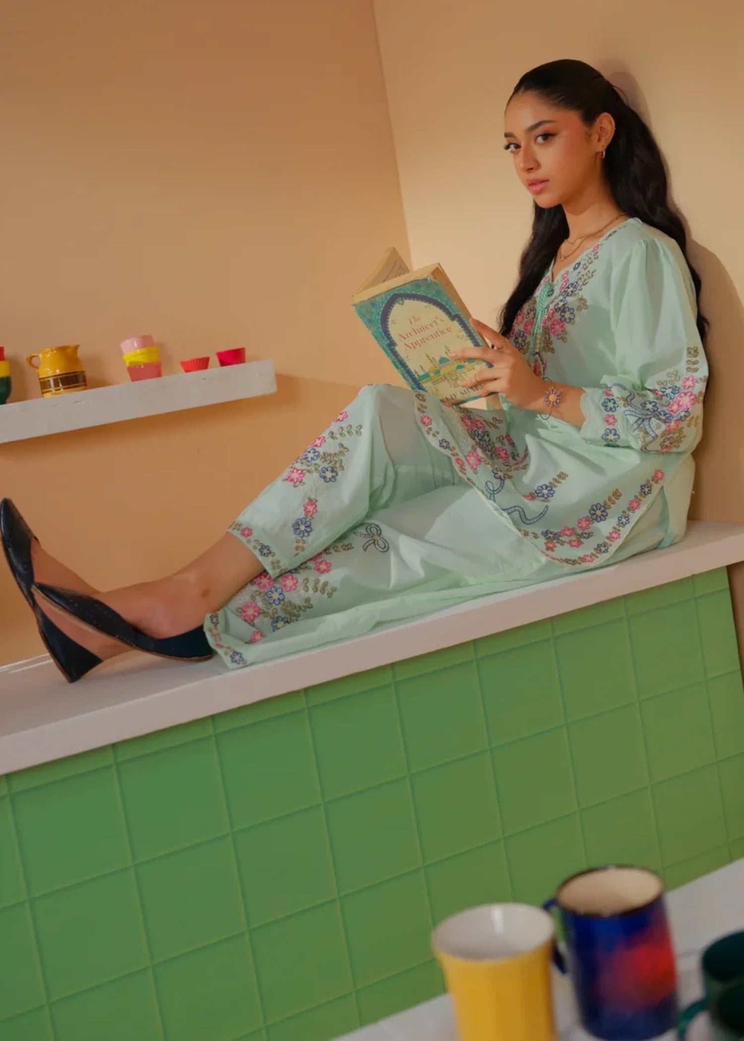 lawn Co Ord Sets in Powder blue
