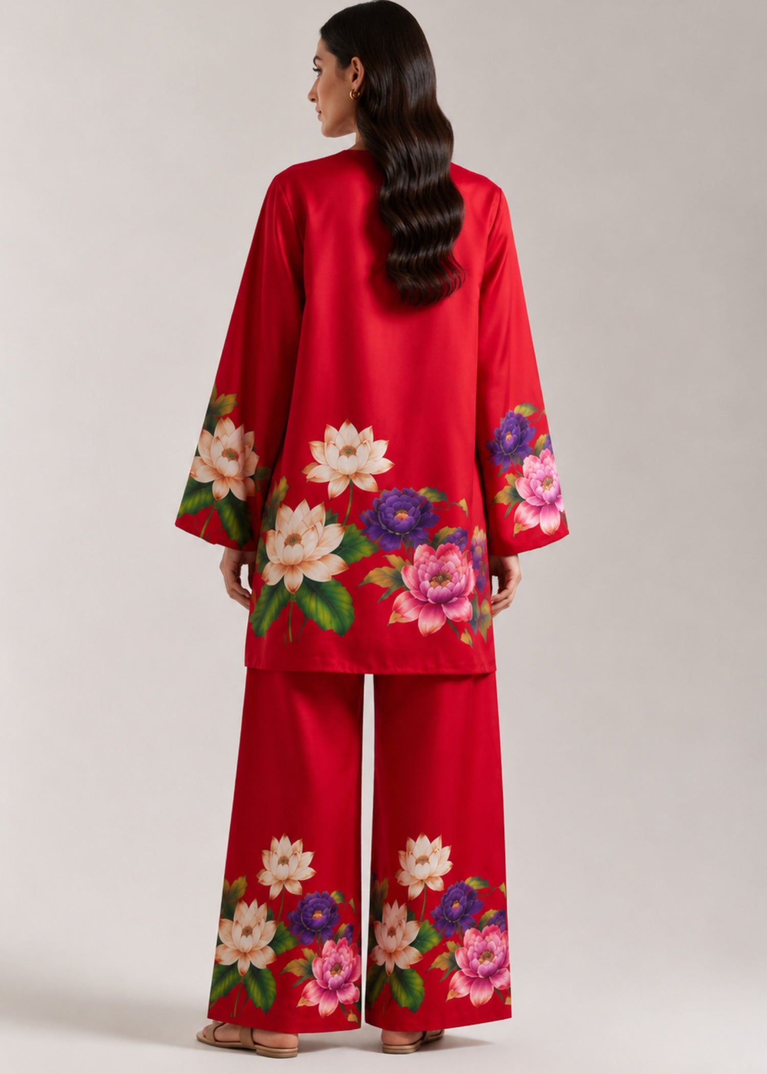 poly grip Co Ord Sets in Red