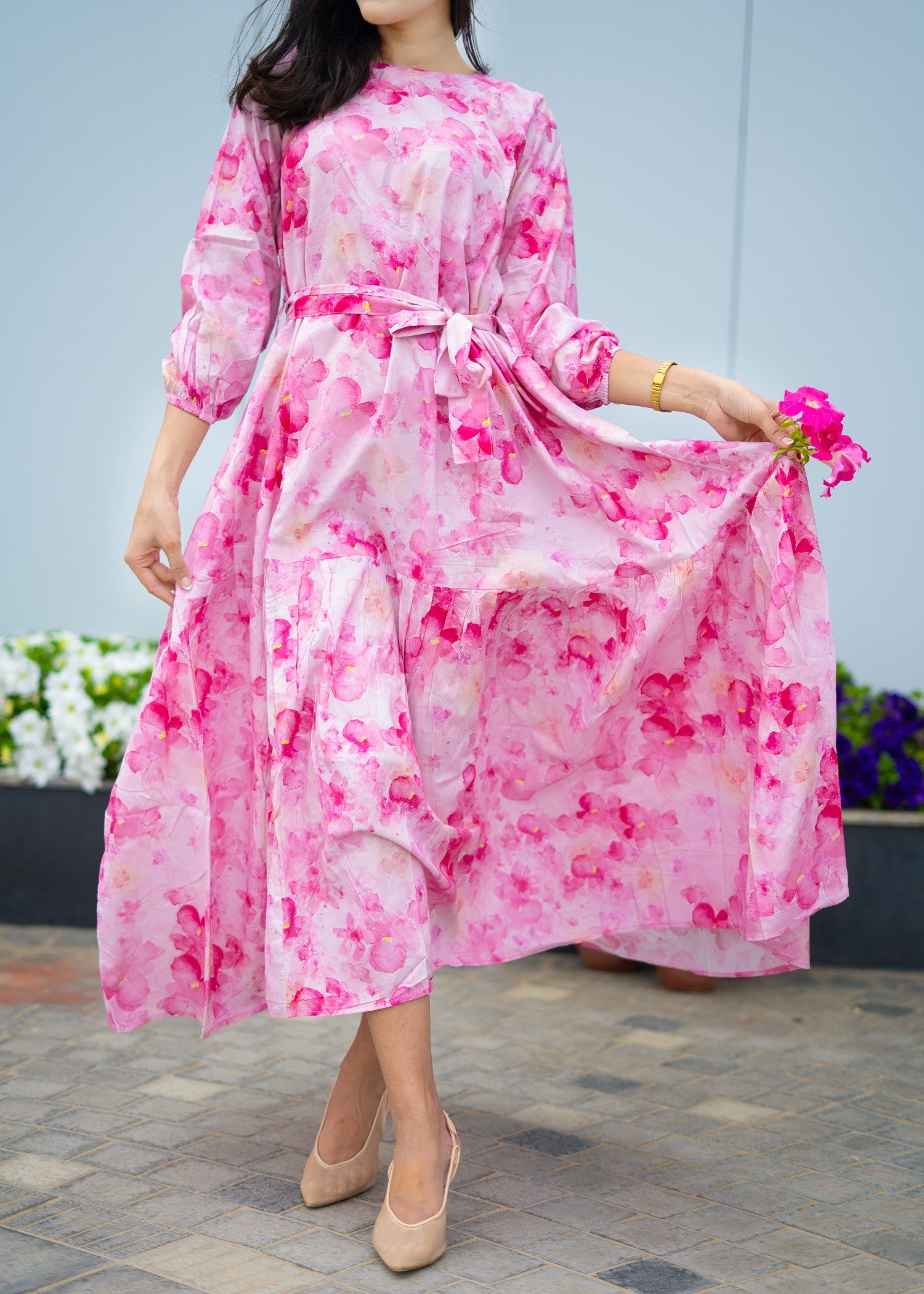 pure cotton Dress in Pink