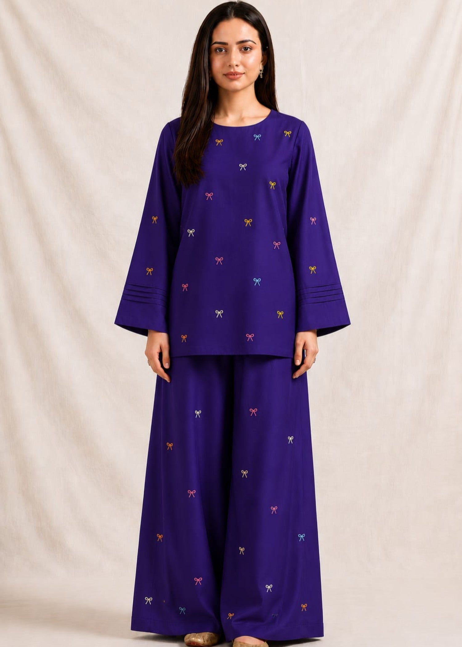 lawn cotton Co Ord Sets in Dark blue