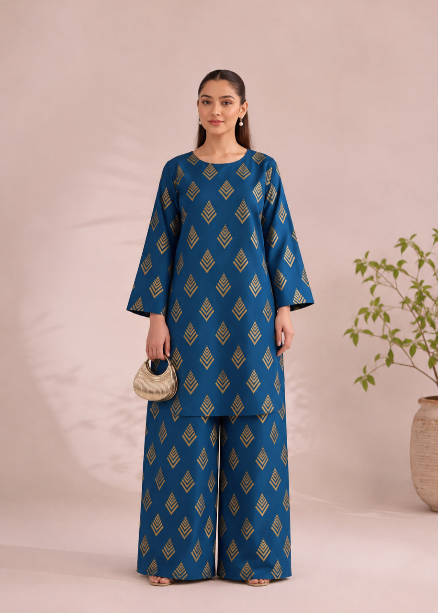 linen Co Ord Sets in Steel teal