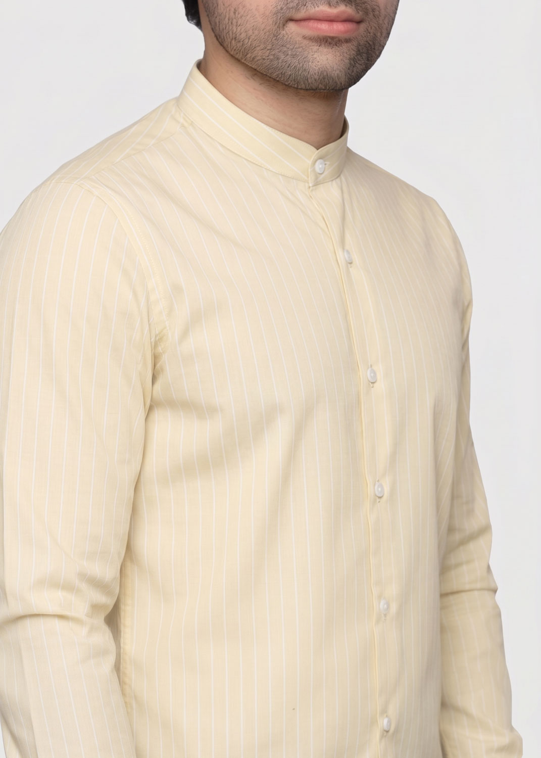 cotton Casual Shirt in Light yellow
