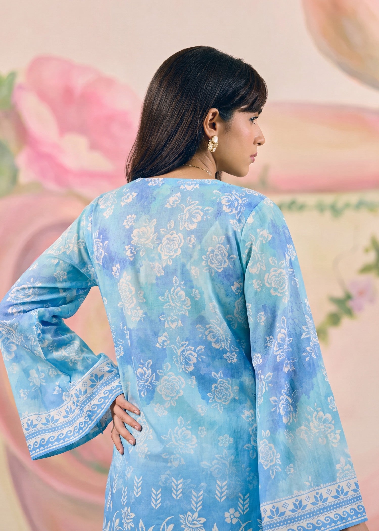 lawn Sharara in Blue lagoon