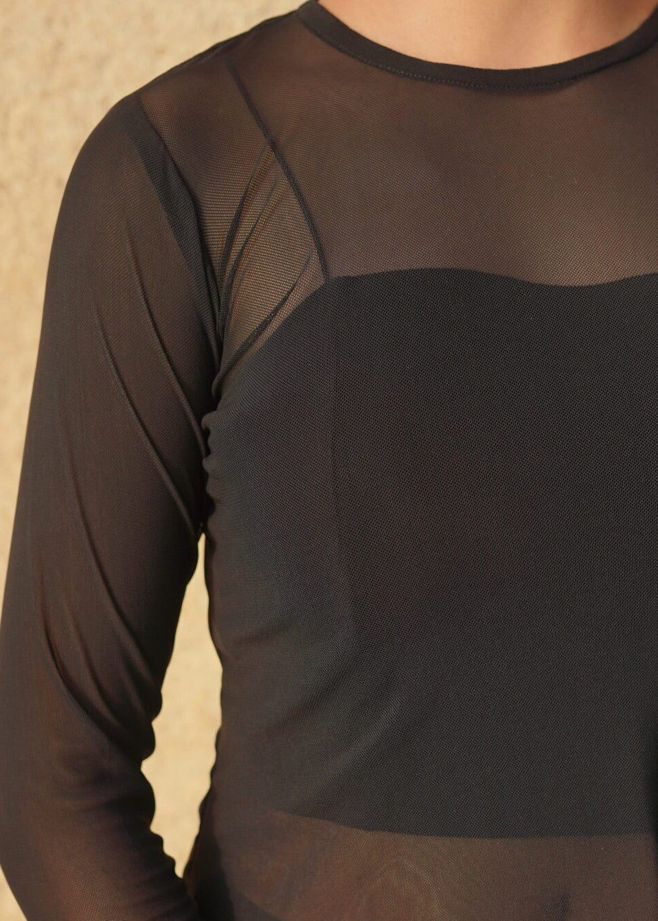 net Blouse in Black