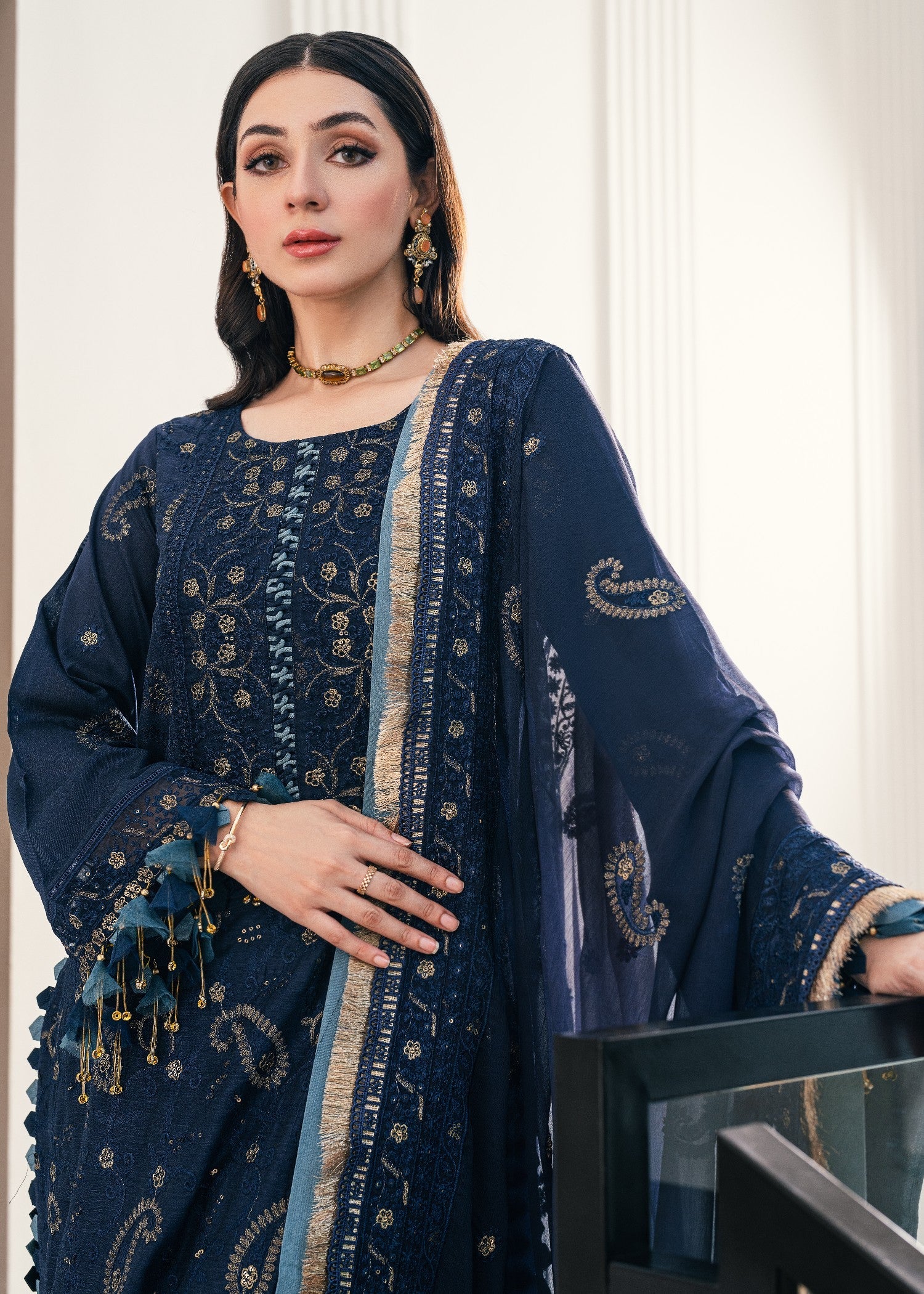 cotton Unstitched in Moonlight blue