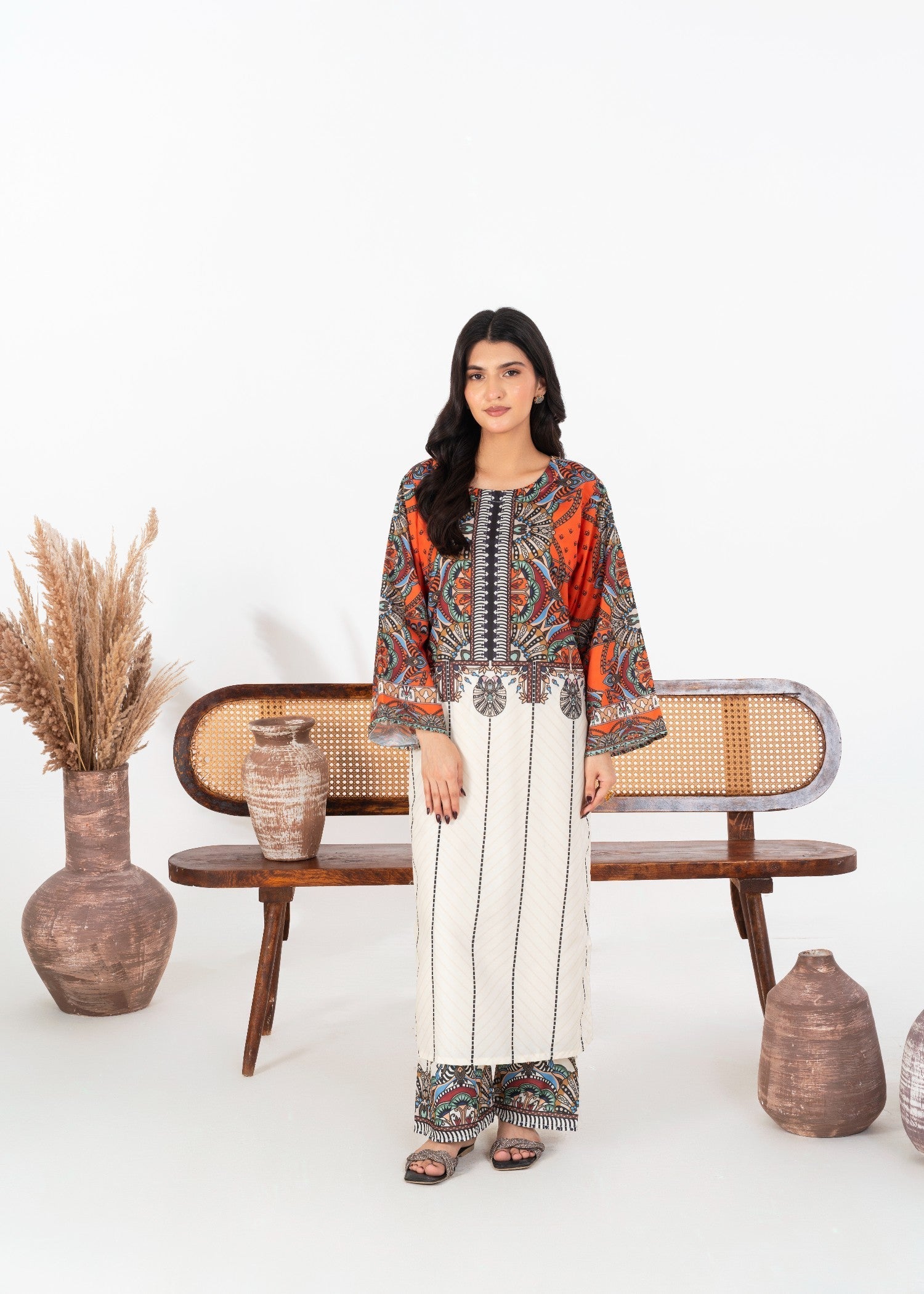 poly lawn Co Ord Sets in Cream
