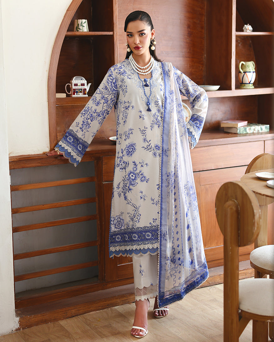 Eclat Garden Printed Lawn – Lilac bloom