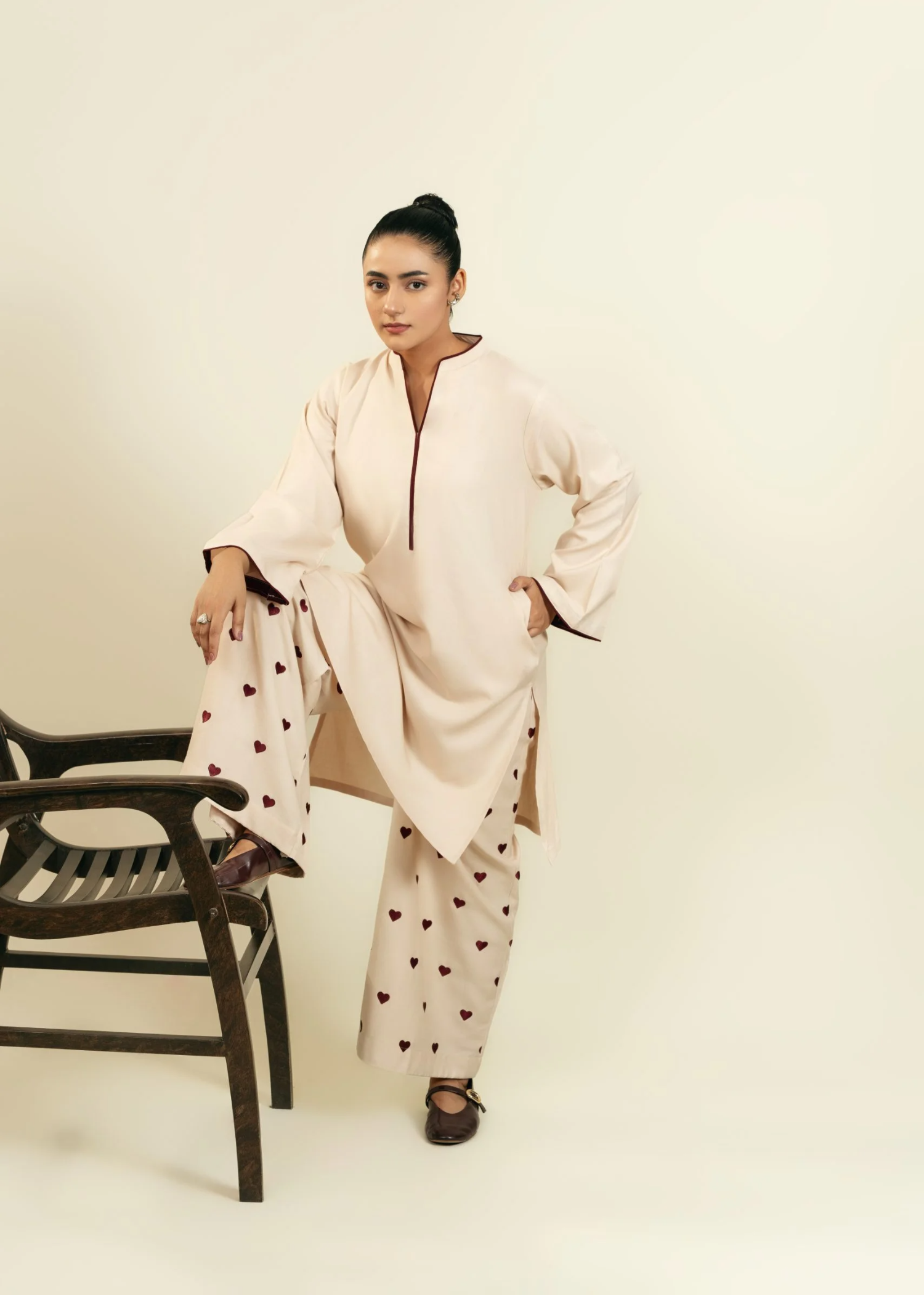 marina Kurta Set in Cream